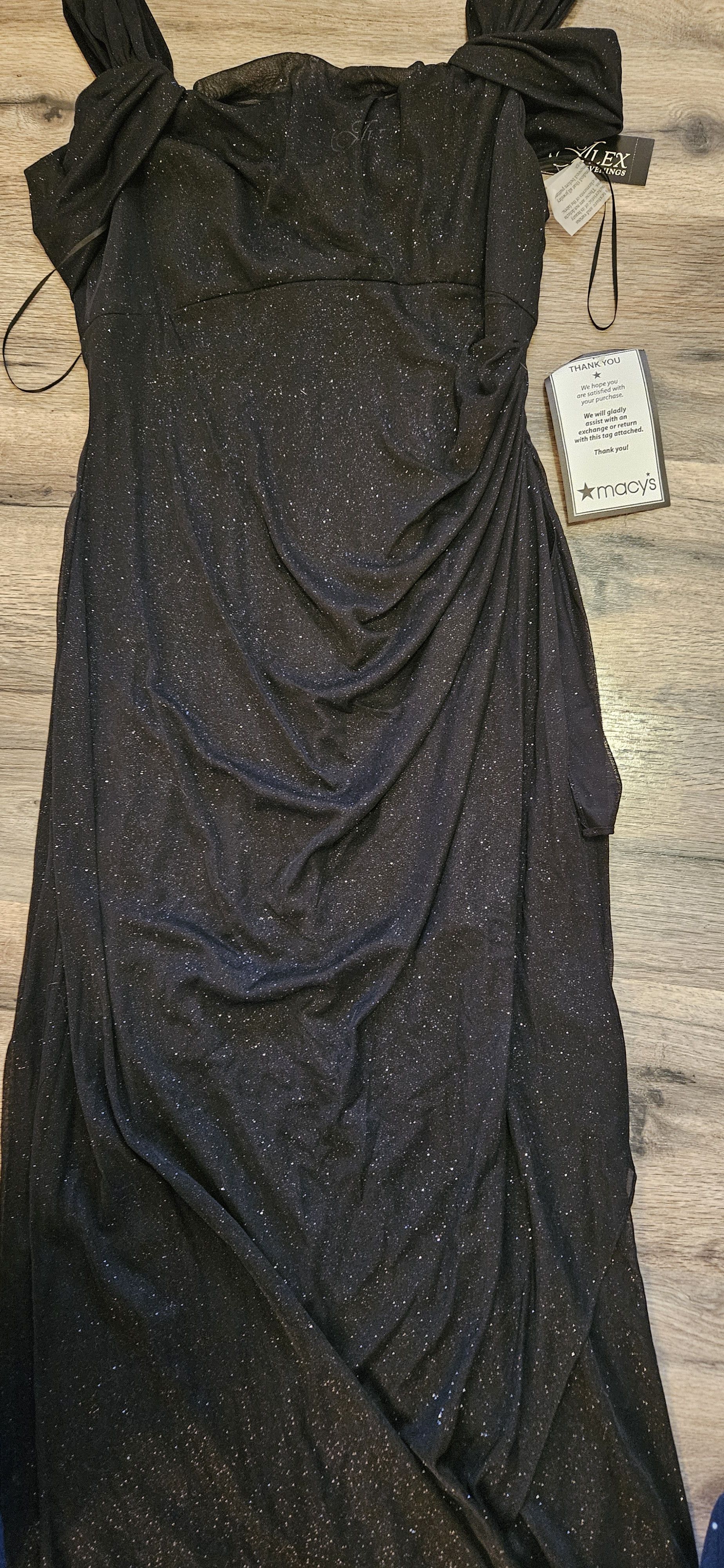 Alex Evenings Alex Evenings Cold-Shoulder Draped Metallic Gown Size 10 Size L / US 10 / IT 46 - 3 Thumbnail