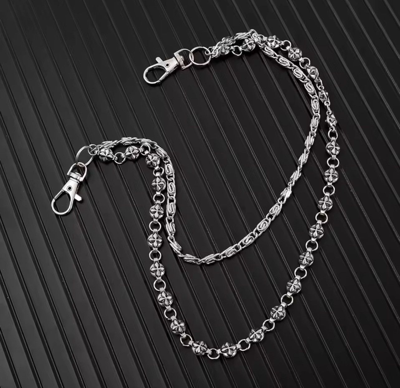 Other Style Street HipHop Jeans Chain Double Layer Size ONE SIZE - 5 Thumbnail