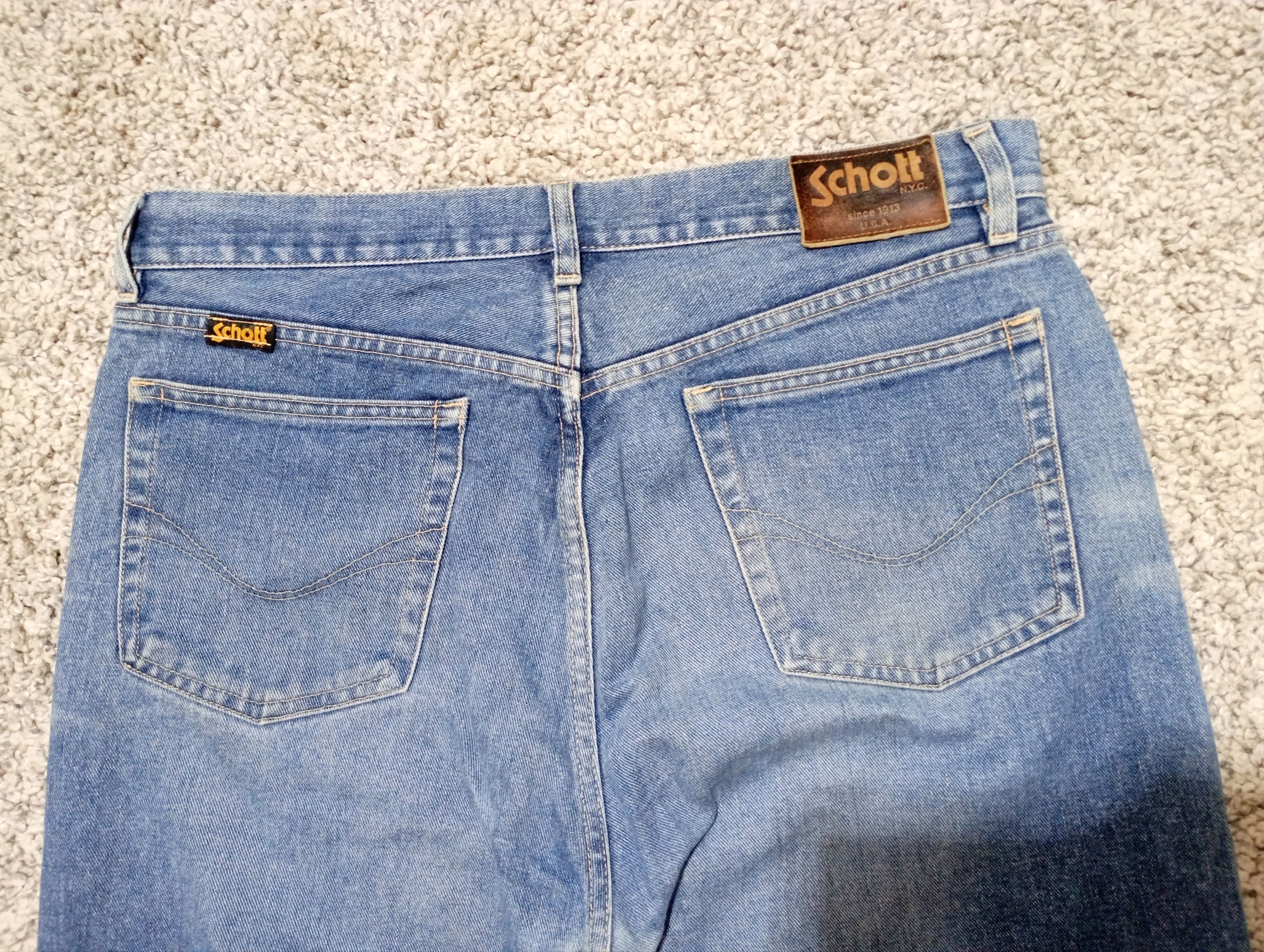 Schott Schott N.Y.C Mens Vintage Denim Pants Size US 35 - 3 Thumbnail