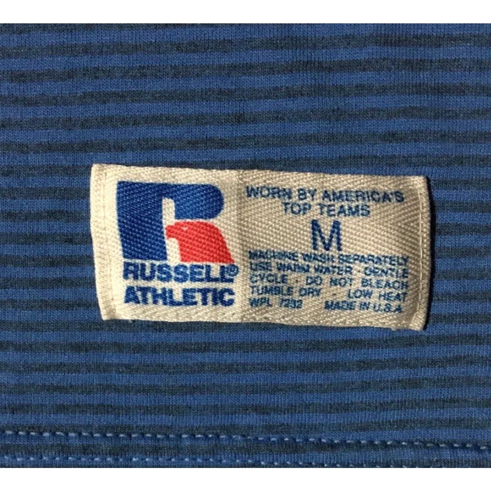 Russell Athletic VINTAGE Russell Athletic Shirt M USA Surf Skate Grunge Vaporwave 90s 80s Beach Ocean Pacific Track & Field USA Mens Shirt Blue M Size US M / EU 48-50 / 2 - 2 Thumbnail