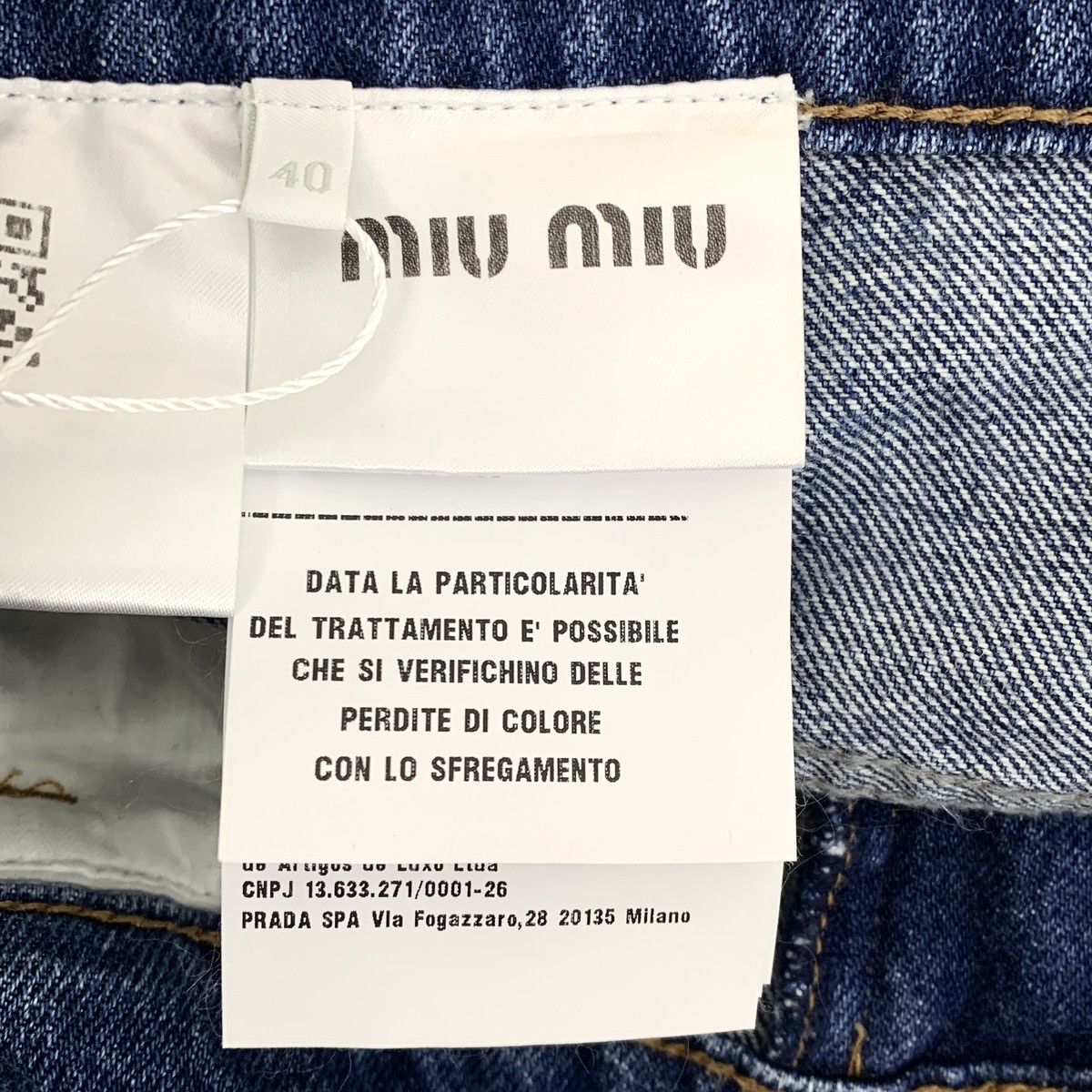 Miu Miu Miu Miu Blue Washed Logo Embroidered Denim Skirt K26WX Size 30" / US 8 / IT 44 - 8 Thumbnail