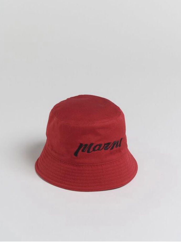 image of Marni O1W1Db10524 Size-Os Logo Hats In Red, Women's