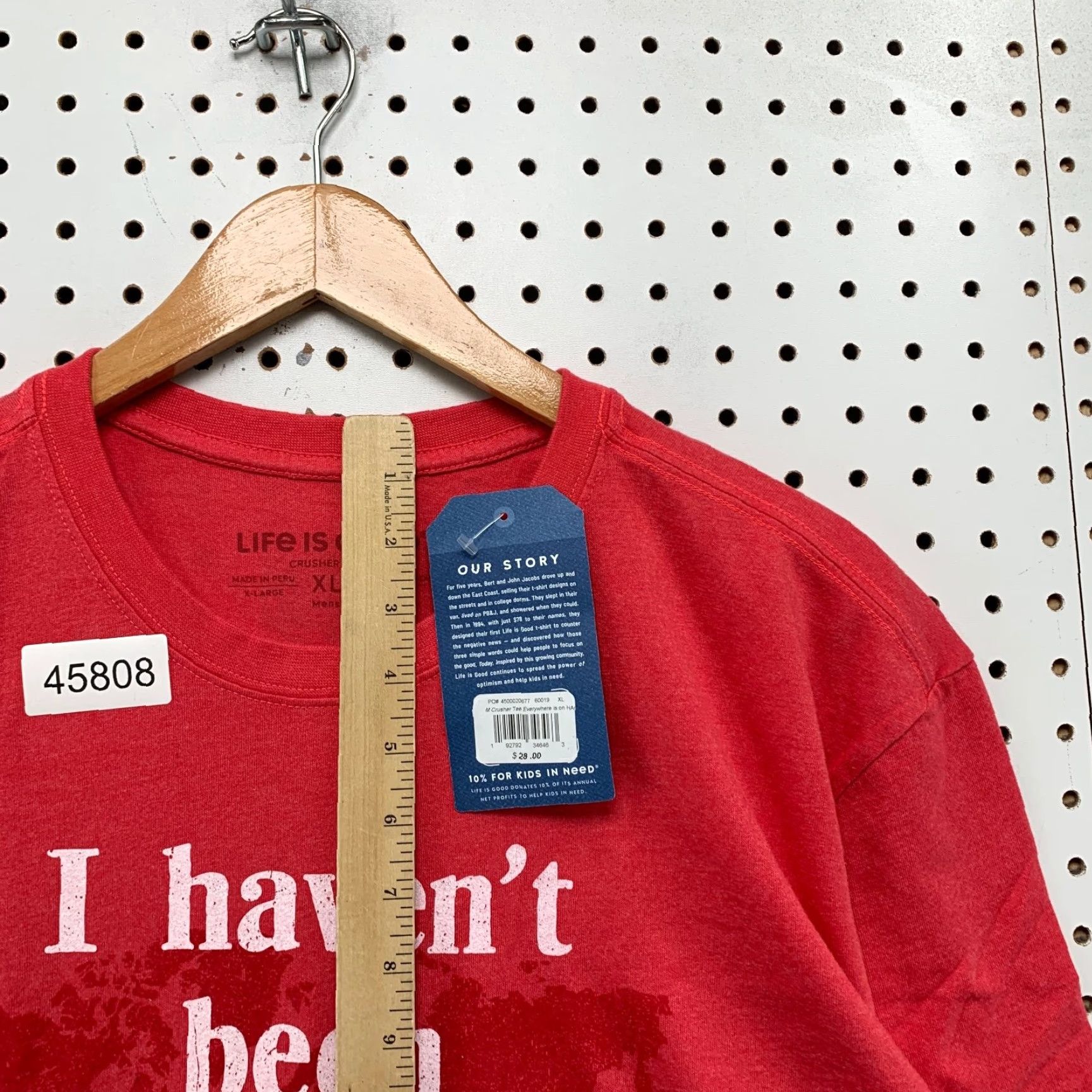 Life is Good Life is Good T Shirt Mens XL Crusher Tee Red Funny Quote NWT Size US XL / EU 56 / 4 - 7 Thumbnail