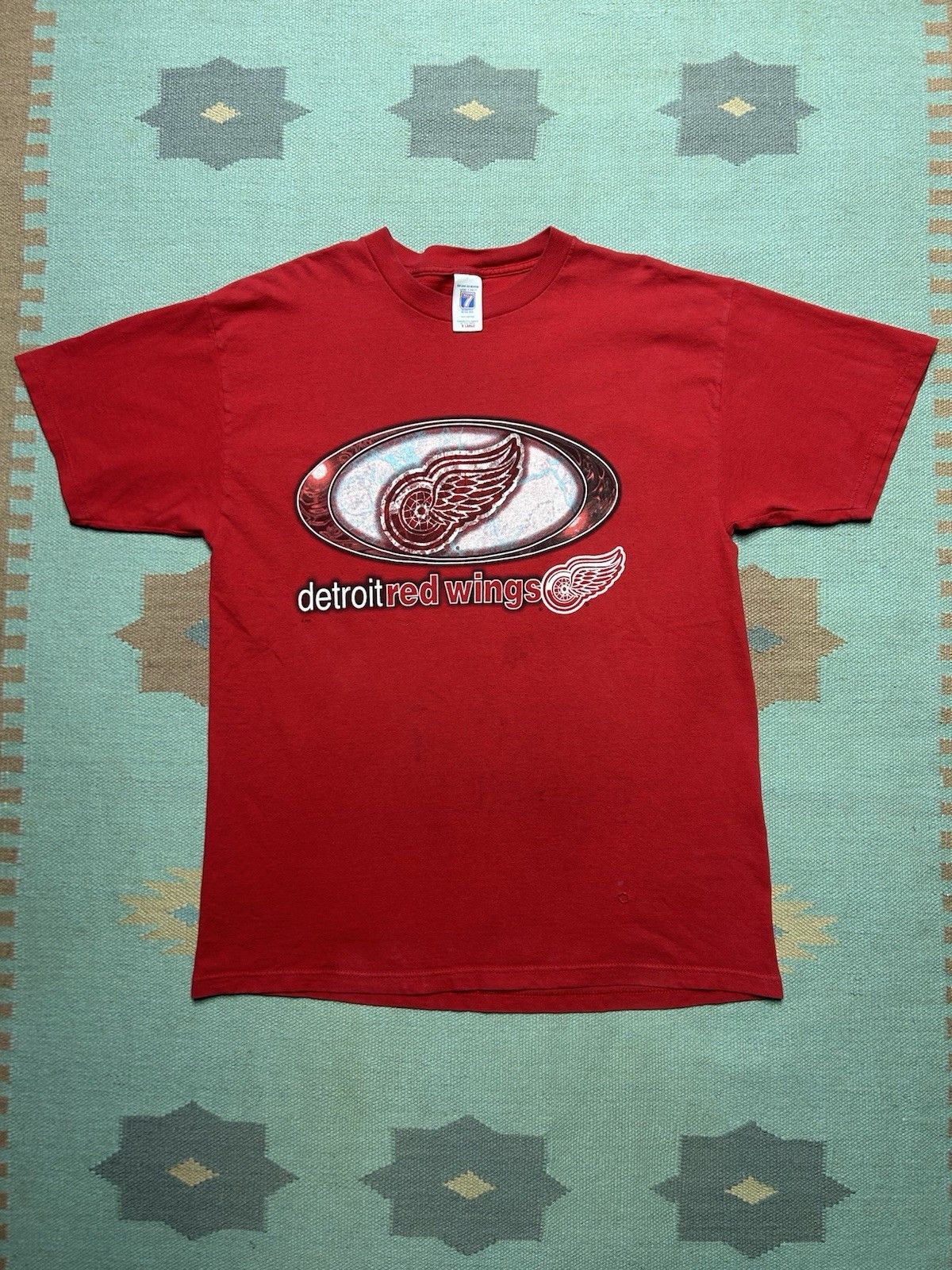 Vintage Vintage 90s t shirt Detroit red wings NHL hockey logo 7 XL Size US XL / EU 56 / 4 - 1 Thumbnail