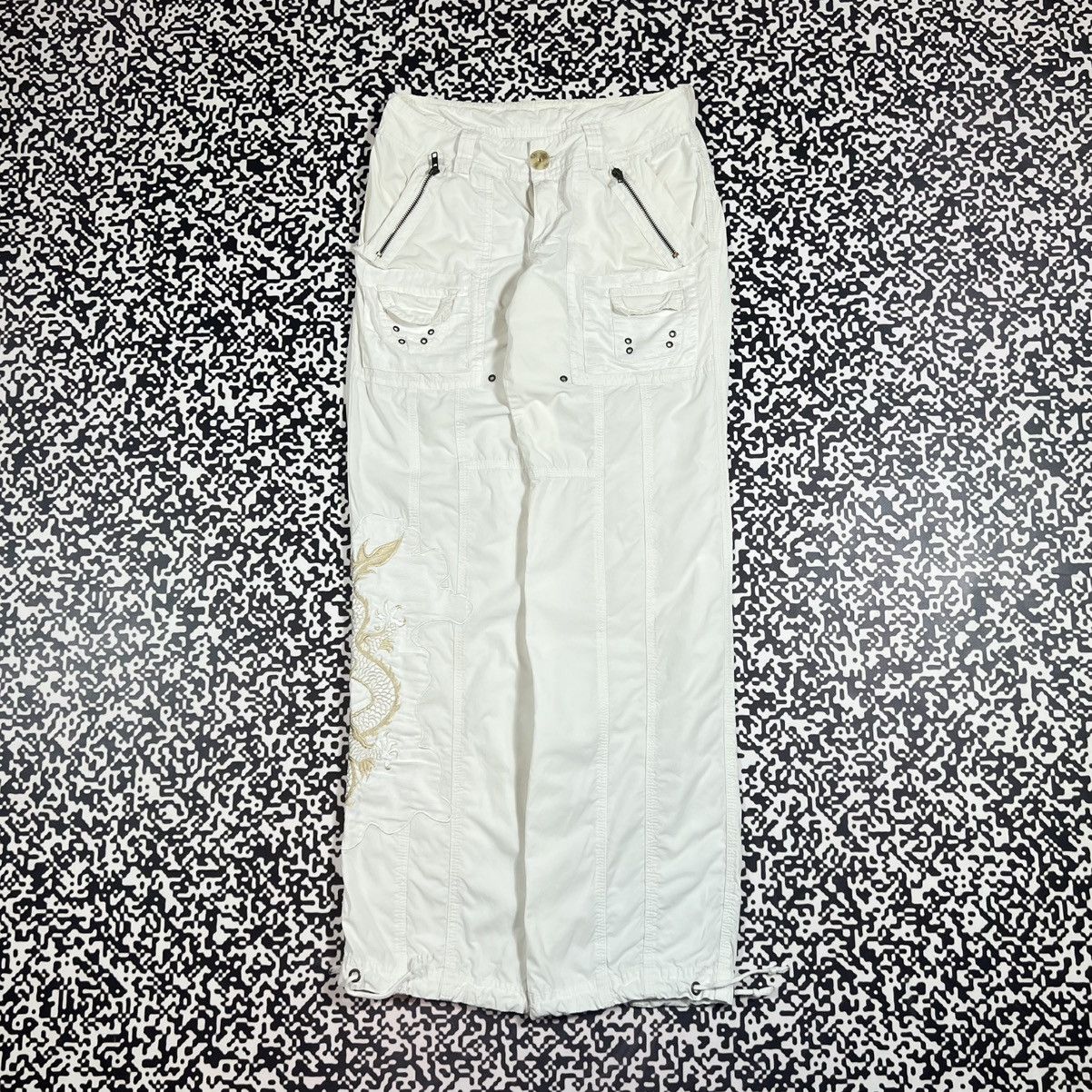 Japanese Brand Vintage Y2K Japanese Dragon Logo Cargo Pants MHI Style 90s Size 27" / US 4 / IT 40 - 4 Thumbnail