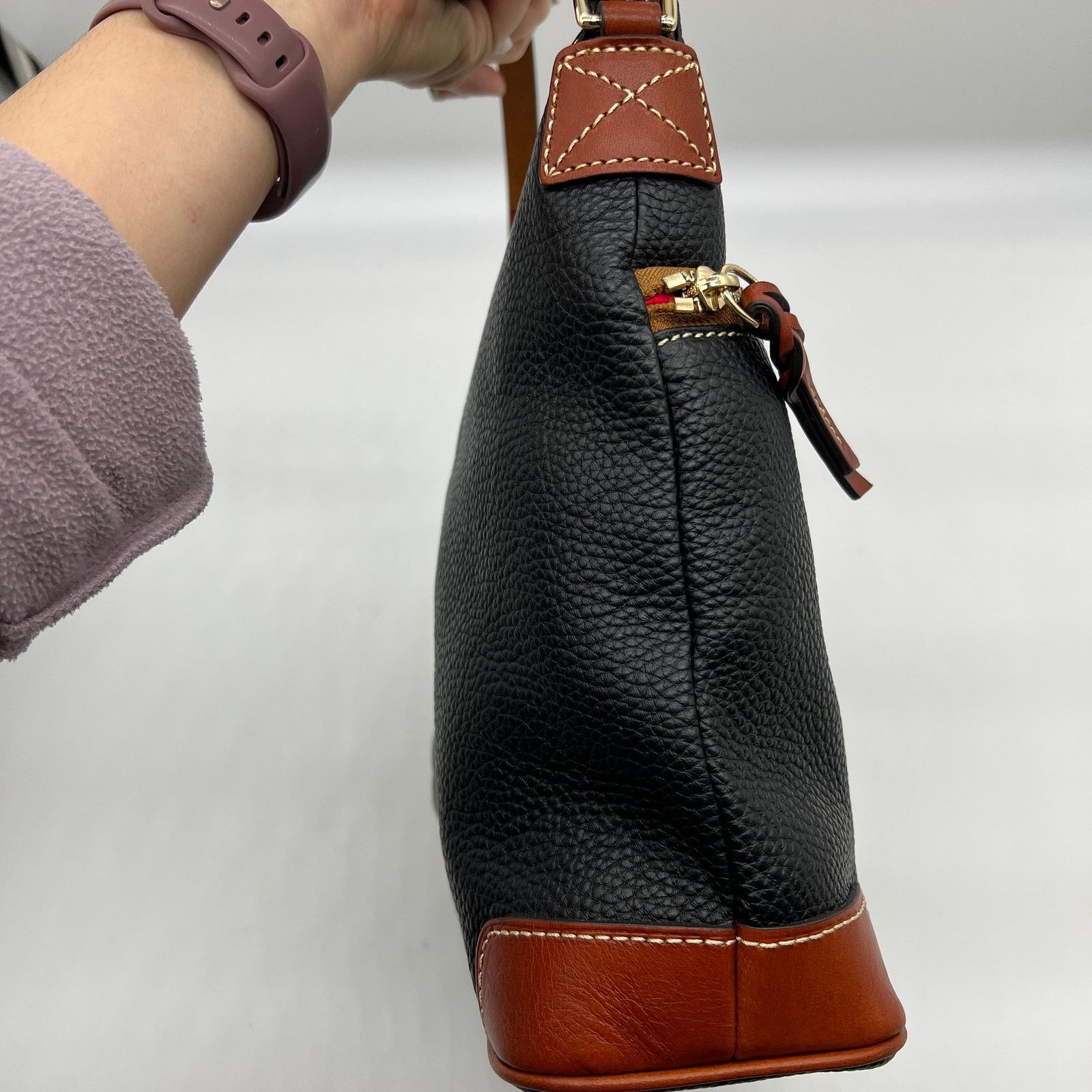 Dooney & Bourke Dooney & Bourke Pebble Leather Crossbody Purse Black Size ONE SIZE - 4 Thumbnail