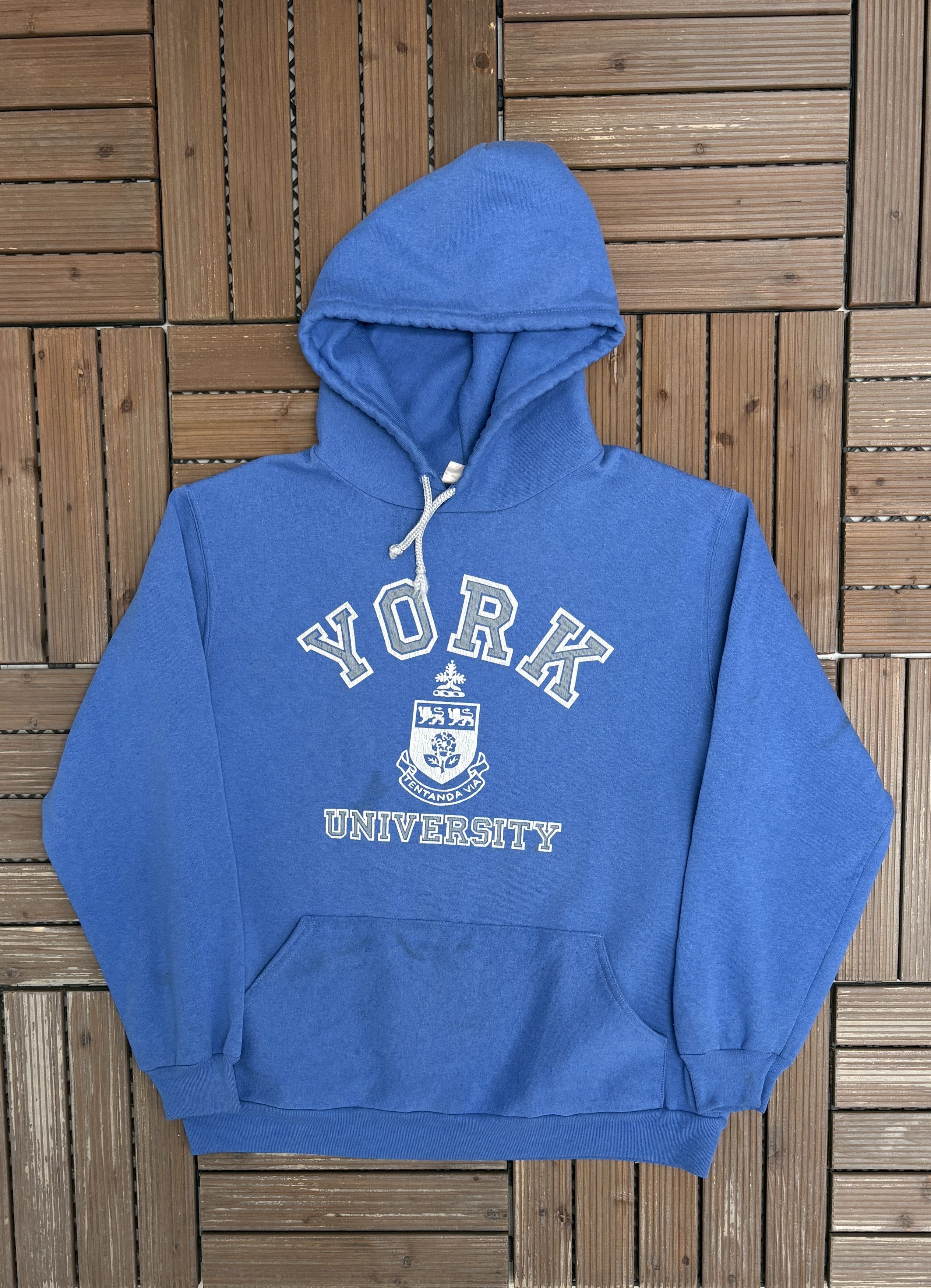 Vintage York University Lions Vintage Blue Hoodie Sweater Size US XL / EU 56 / 4 - 1 Thumbnail