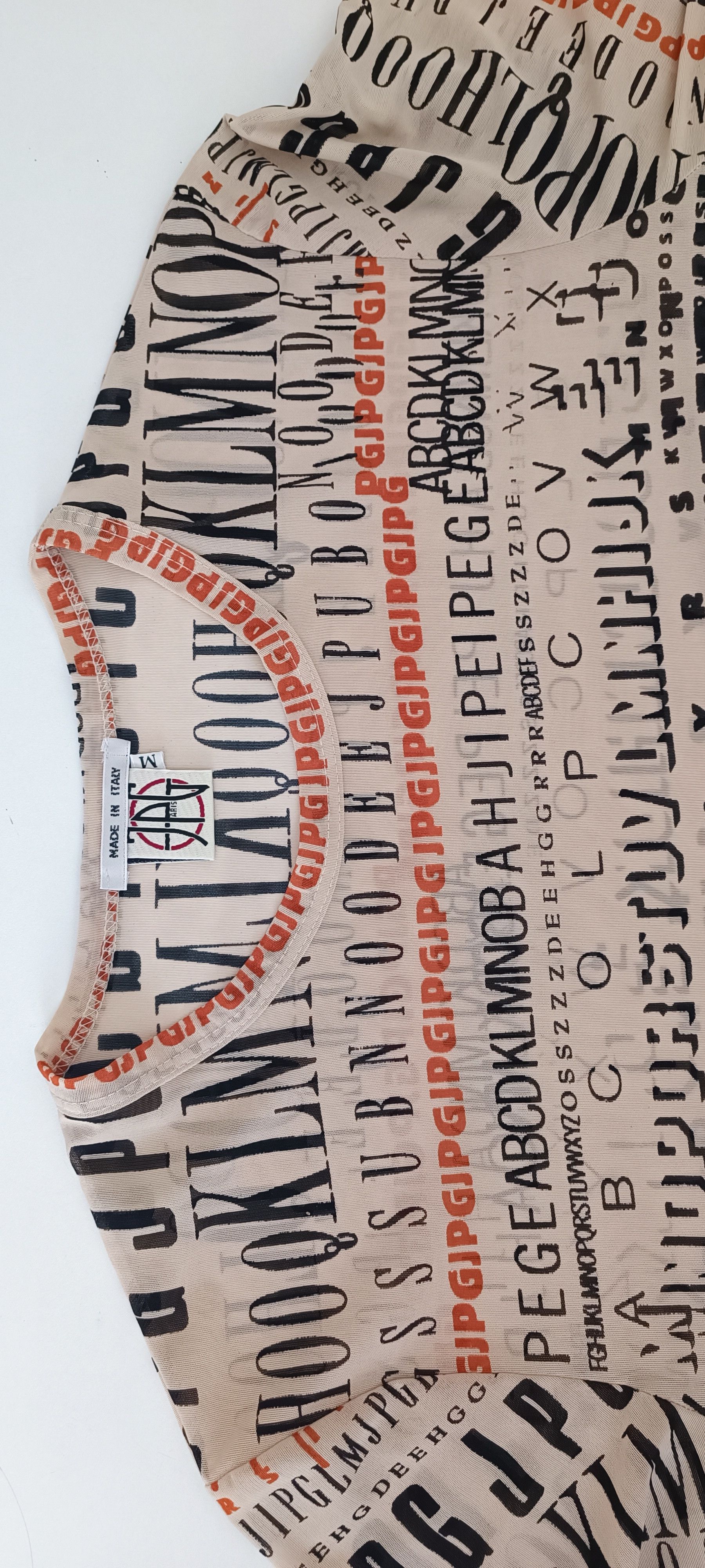 Jean Paul Gaultier Fall 1995 - Iconic letters lycra top Size US M / EU 48-50 / 2 - 15 Thumbnail