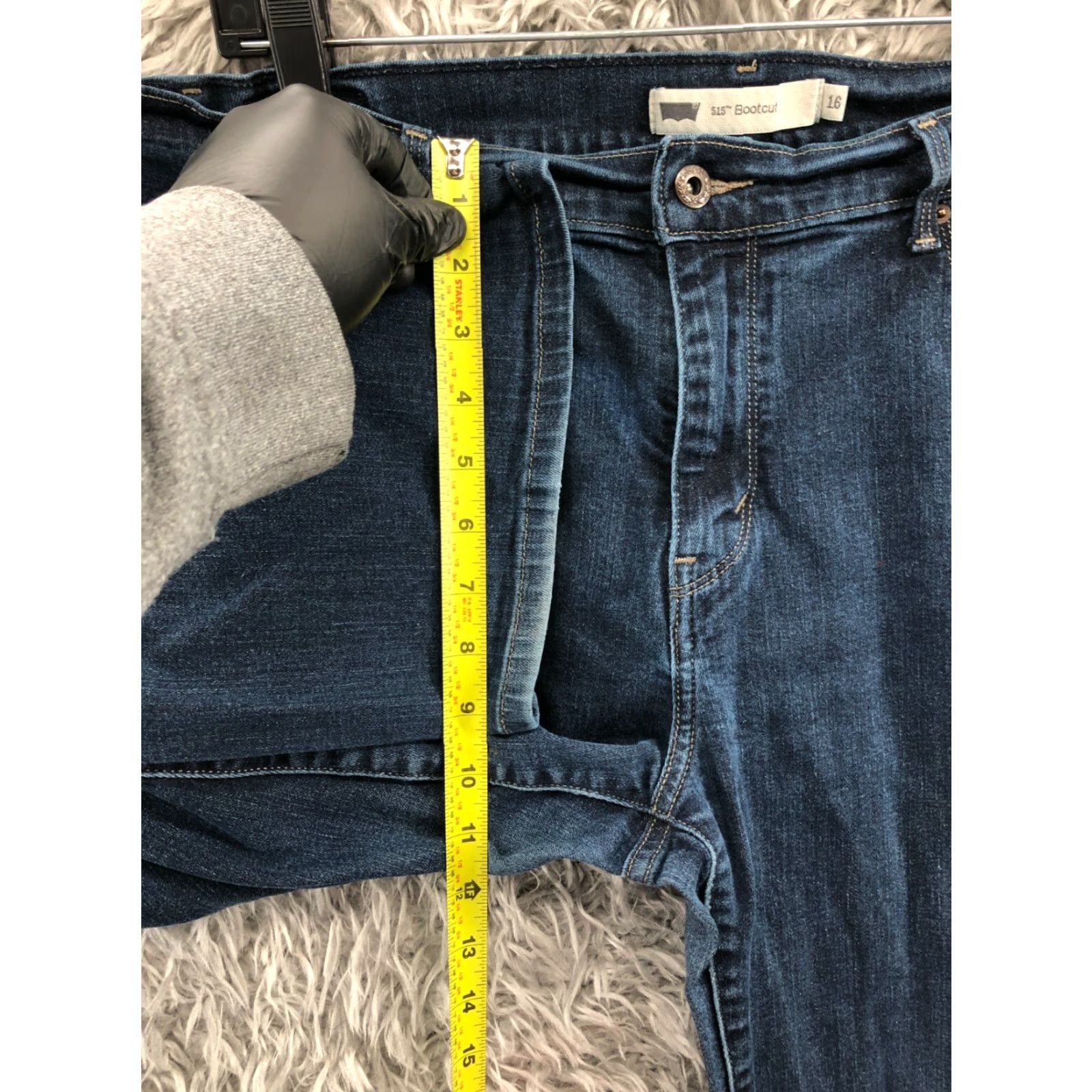 Levi's Levi's Jeans 515 Bootcut Size 16 Womens Dark Wash Blue Regular Inseam 30" Denim Cotton 5-Pocket Zipper Button Belt Loops Size 38" / US 16 / IT 52 - 4 Thumbnail