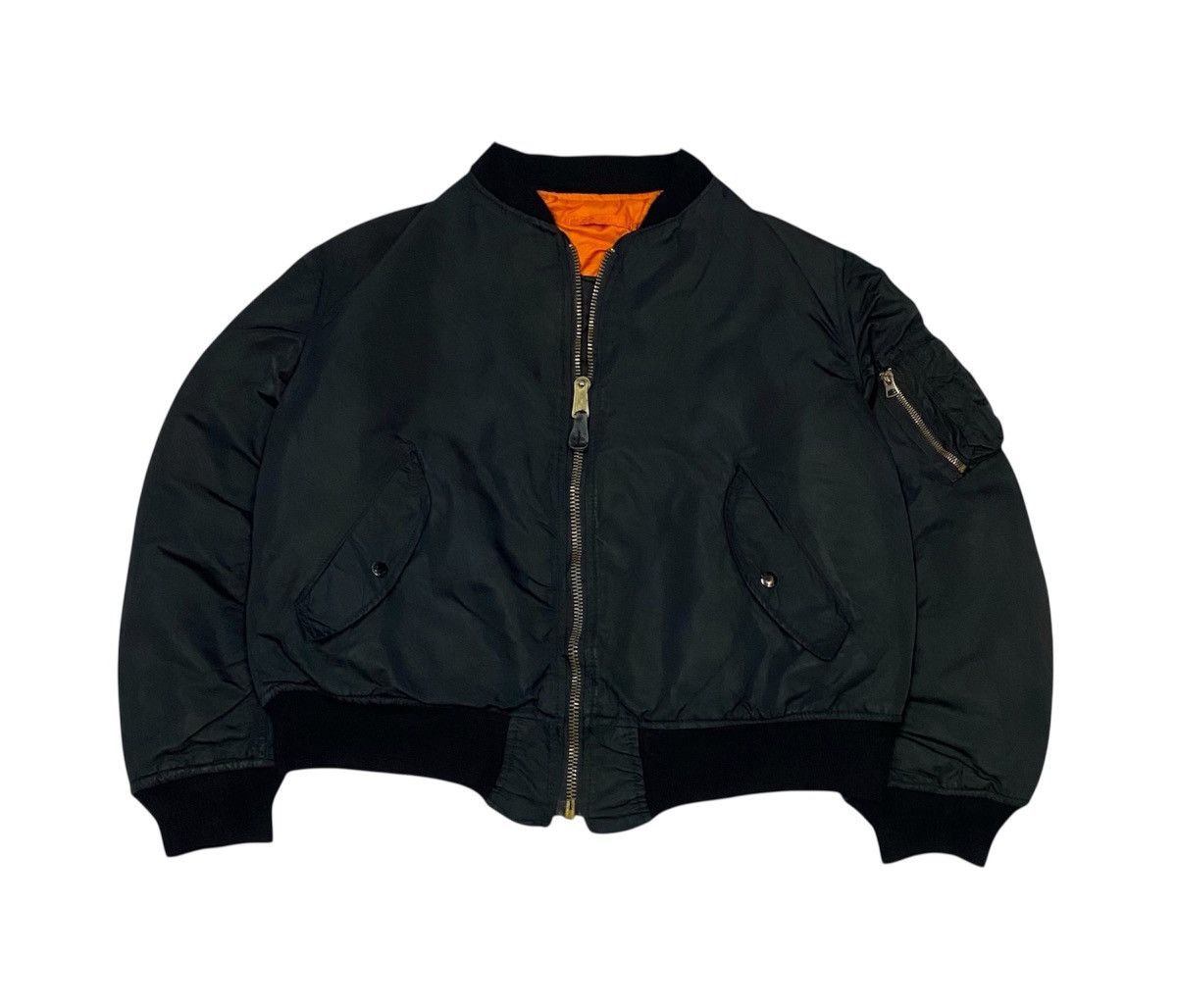 Alpha Industries Vintage 80s Alpha Industries MA-1 Flyers Jacket Size US L / EU 52-54 / 3 - 1 Thumbnail