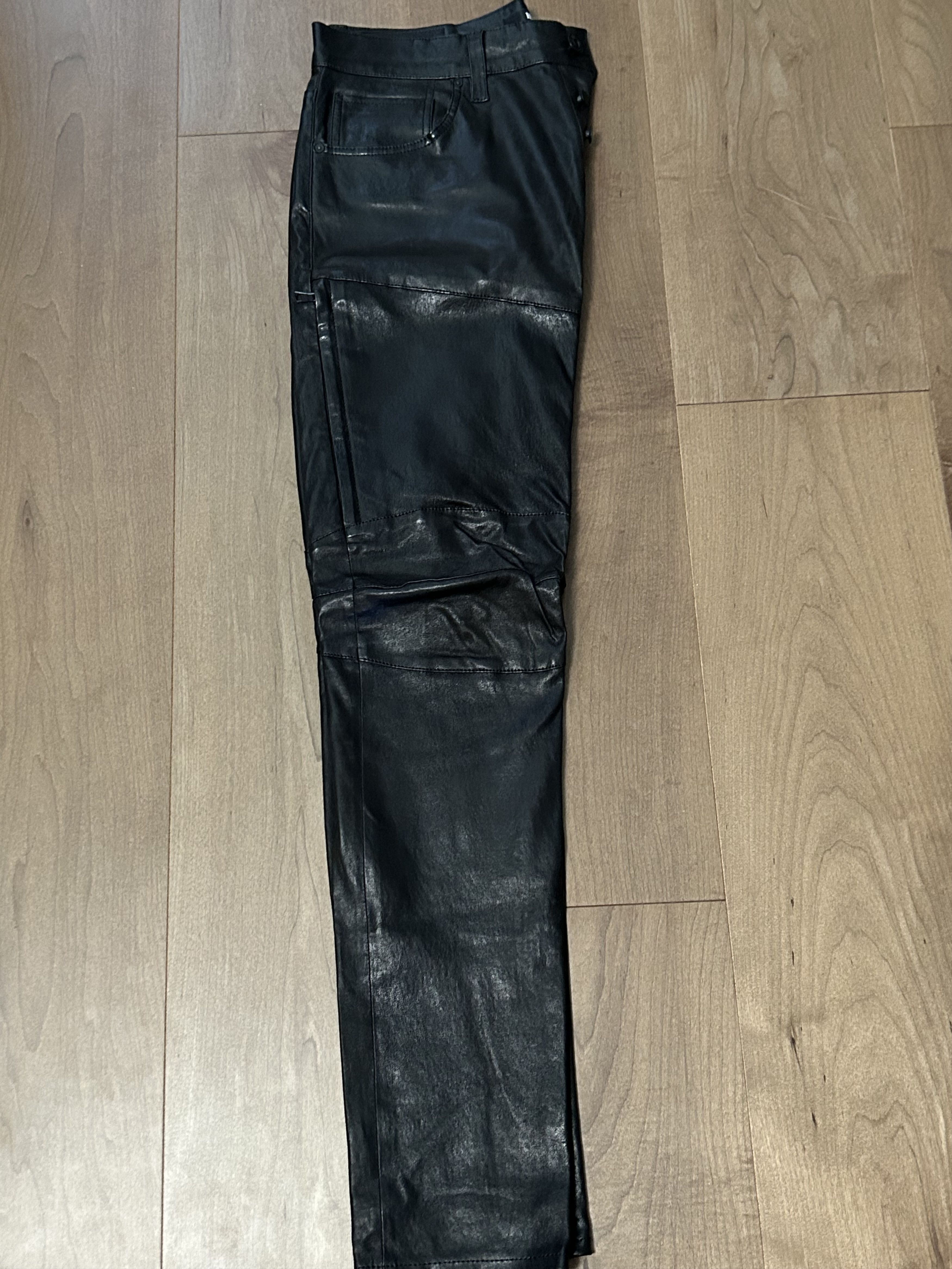 Hudson Hudson Zack Skinny Zip Leather Moto Pants – Size 31 Size US 31 - 1 Thumbnail