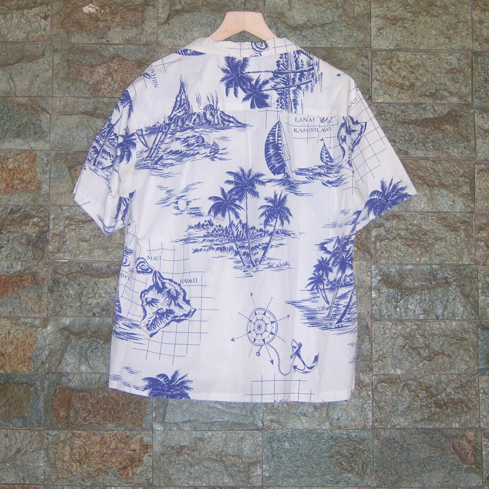 Vintage 90s Map Island Hawaiian Button Ups Size US M / EU 48-50 / 2 - 3 Thumbnail