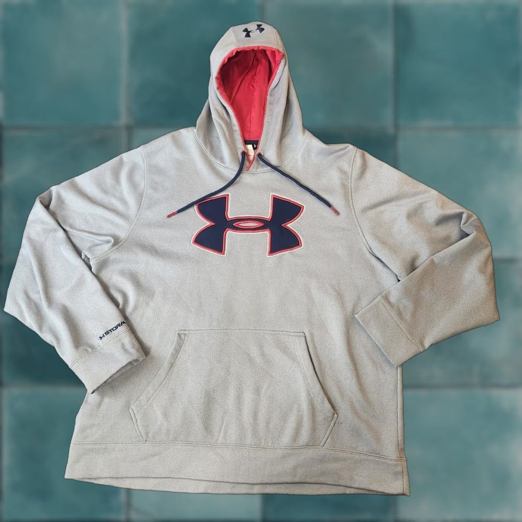 Under Armour Under Armour Storm Hoodie Mens XL Gray Pullover Fleece Pockets Hooded Size US XL / EU 56 / 4 - 1 Thumbnail