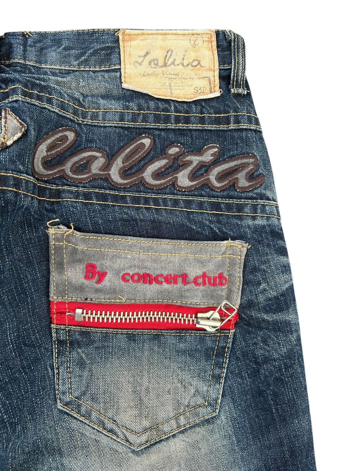 Kapital FLARE YOSHITOMO NARA LOLITA Vintage Distressed Denim Jeans Size US 34 / EU 50 - 9 Thumbnail