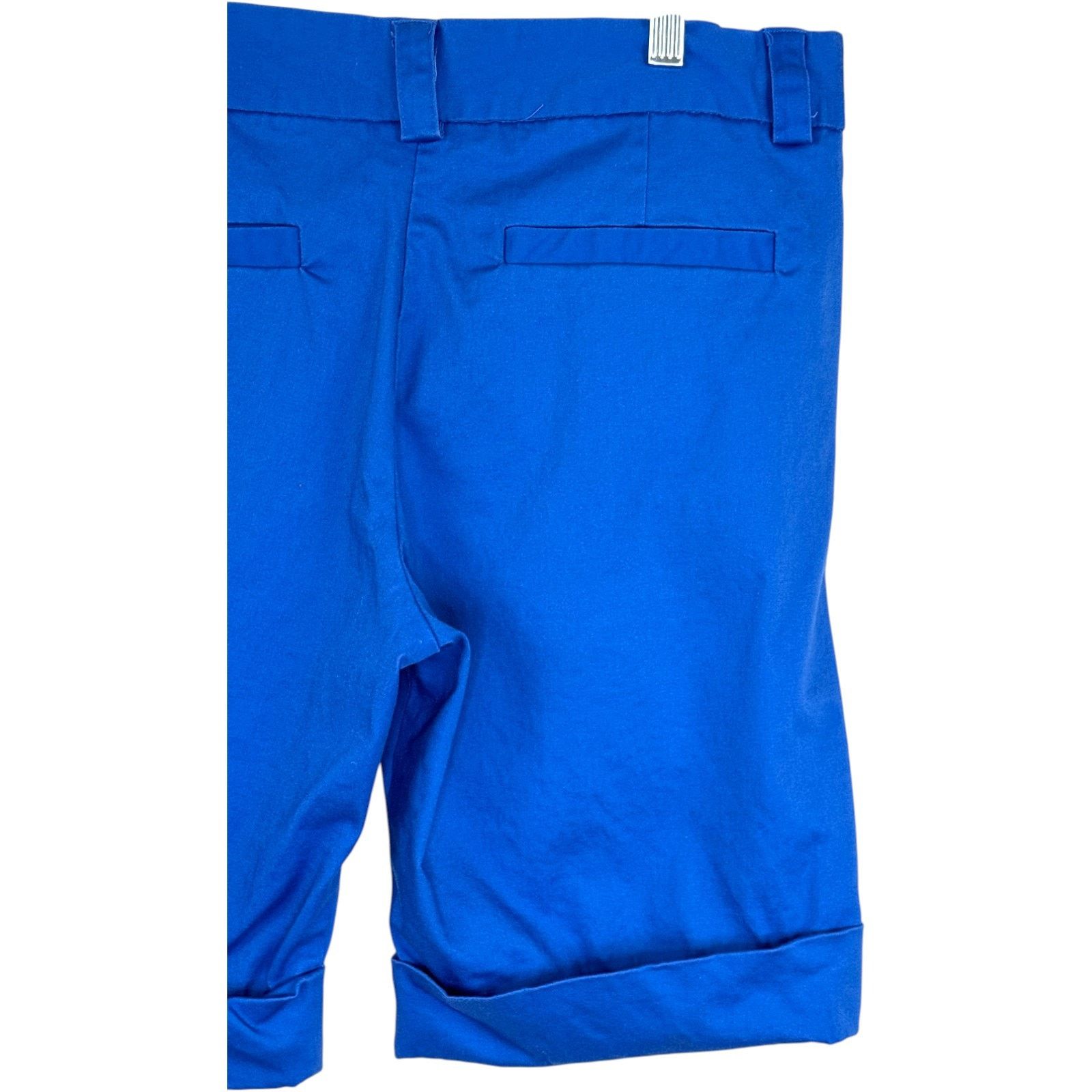 Other The Limited Shorts Size 12 Blue Cuffed Cotton Blend Stretch Size 34" / US 12 / IT 48 - 6 Thumbnail