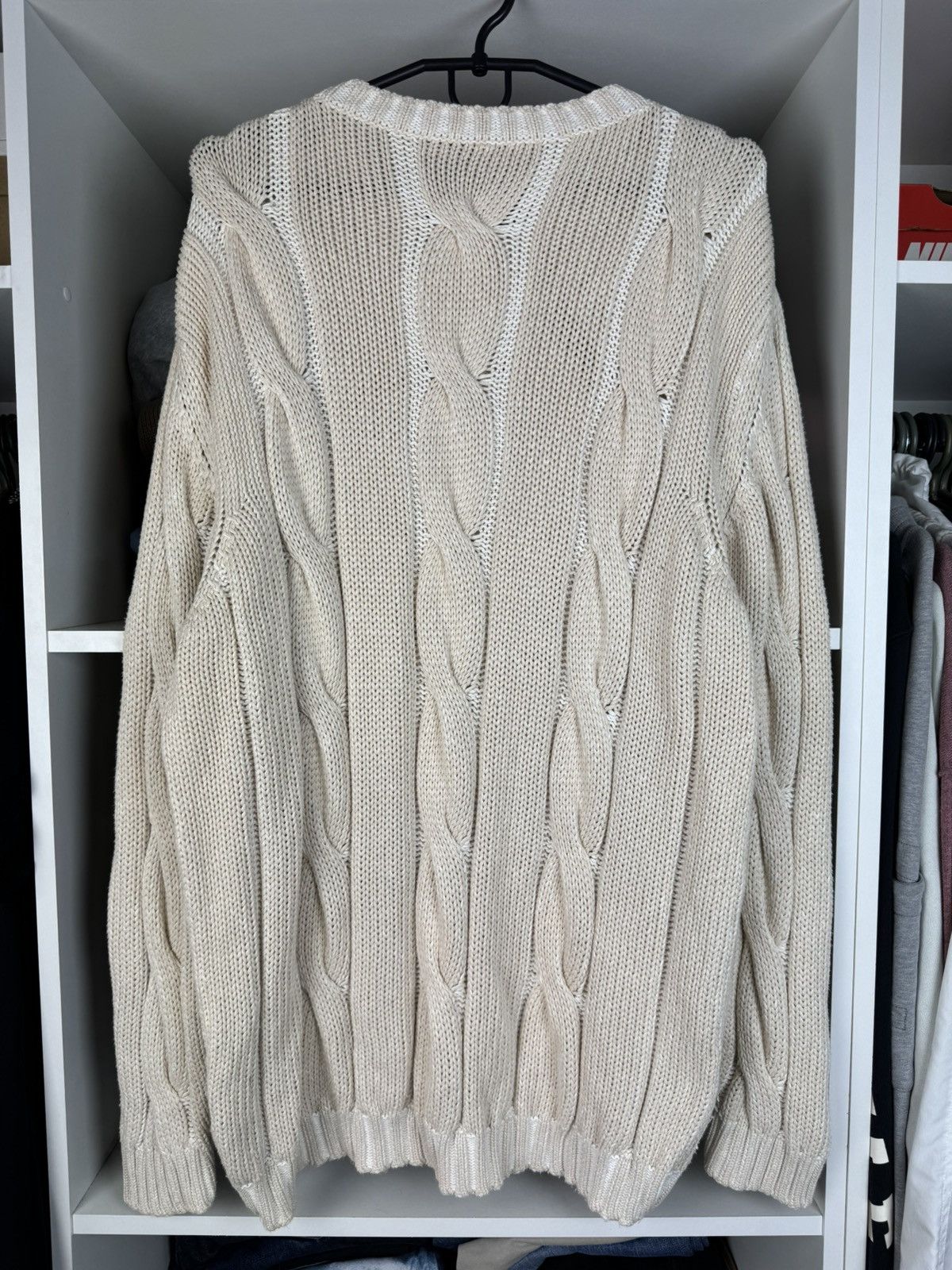 Ermenegildo Zegna Ermenegildo Zegna Men’s Cotton Cable Knit Sweater Size US XL / EU 56 / 4 - 14 Thumbnail