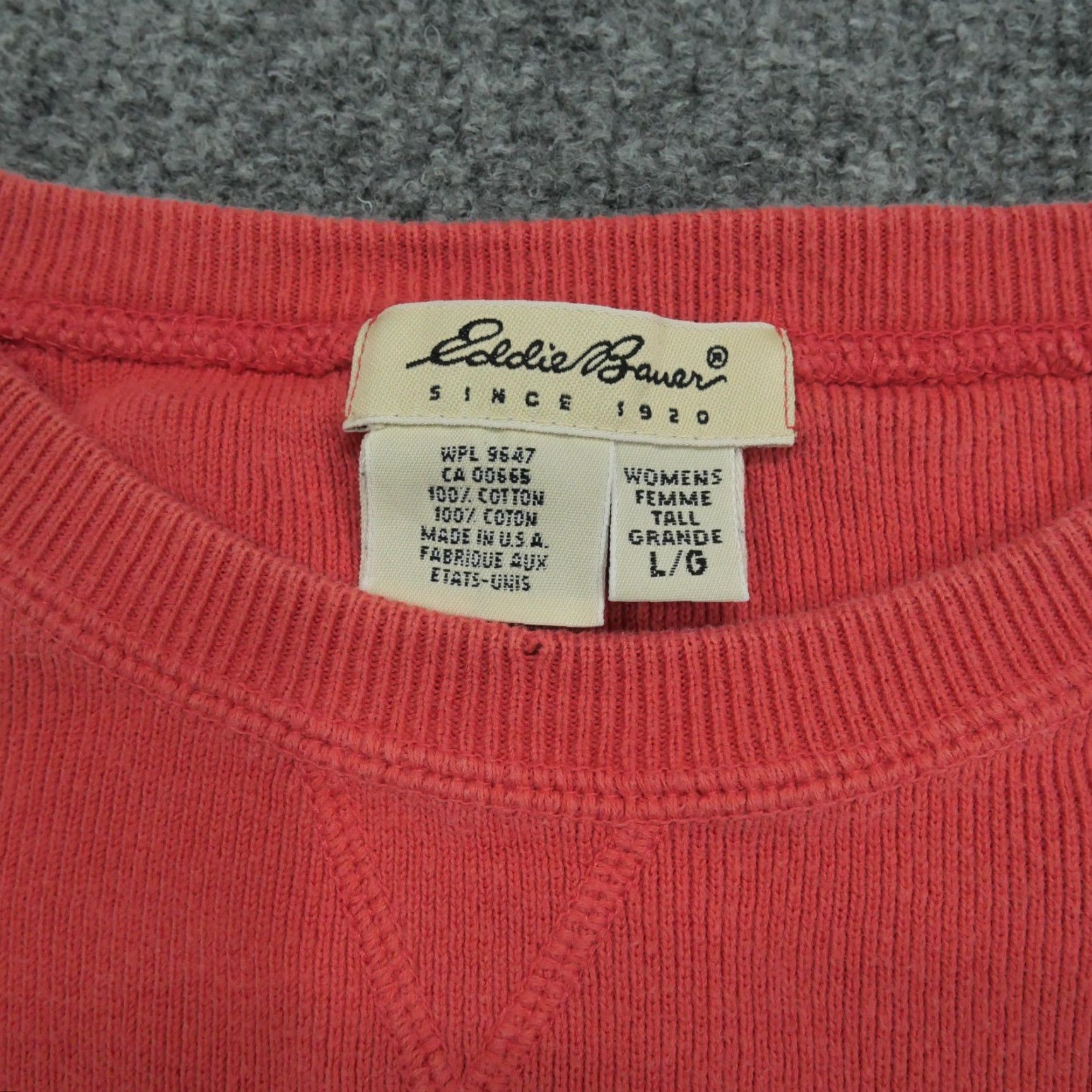 Eddie Bauer VINTAGE Eddie Bauer Sweater Womens Large Pink Salmon Raglan Sleeve 90s Pullover Crew Neck Knit Winter Casual Size L / US 10 / IT 46 - 4 Thumbnail