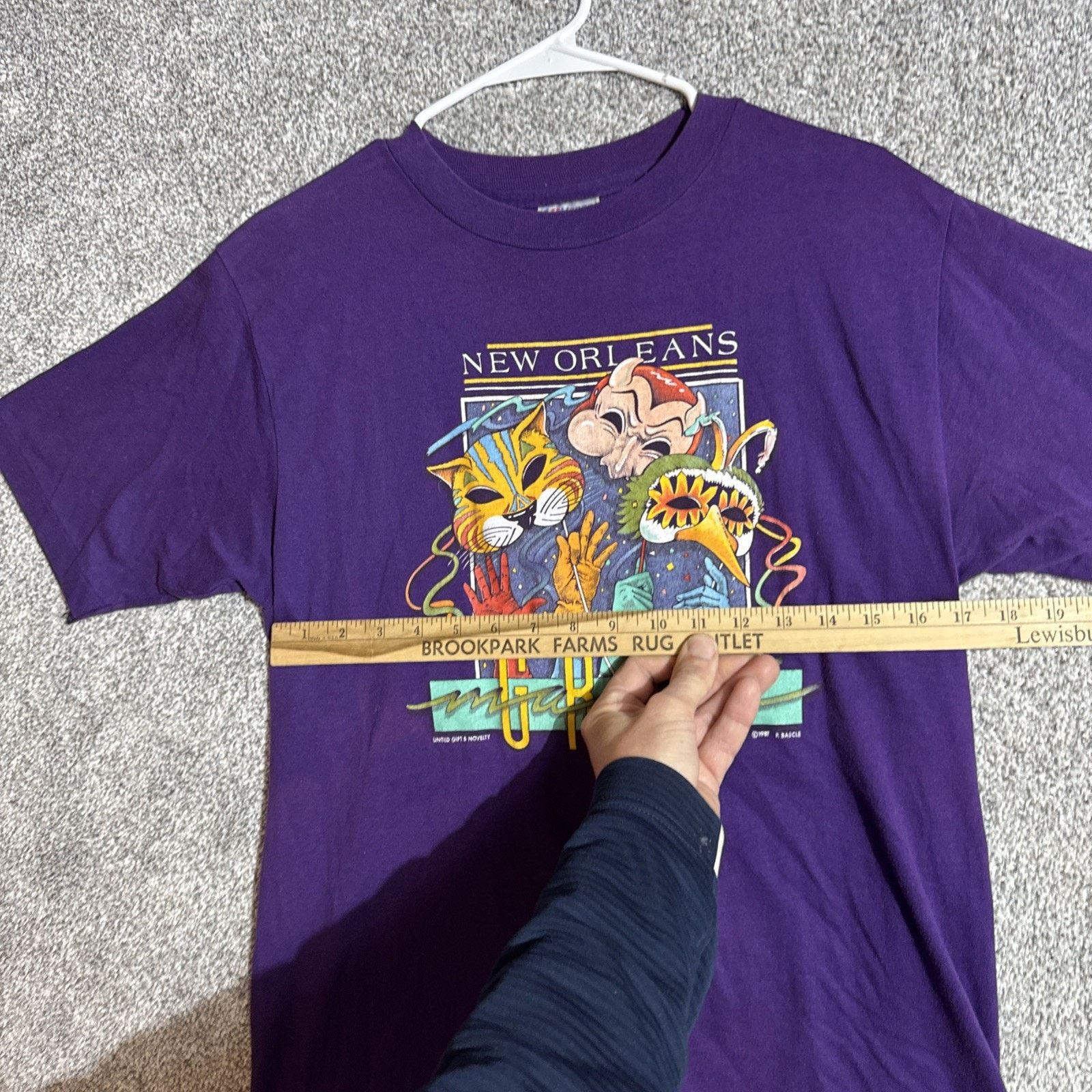 Hanes Vintage 90s Mardi Gras New Orleans Hanes Tourist Tee Mens L Size US L / EU 52-54 / 3 - 3 Thumbnail