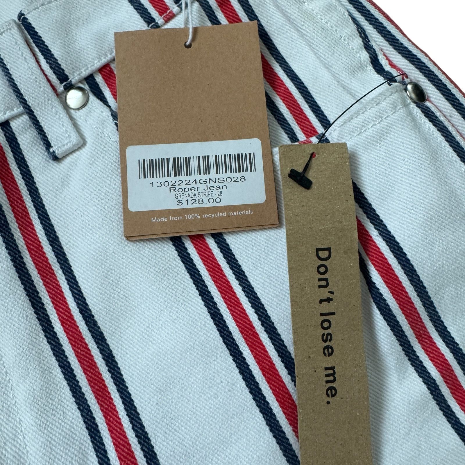 Reformation NEW Reformation Roper Jean Grenada Stripe Size 28" / US 6 / IT 42 - 5 Thumbnail