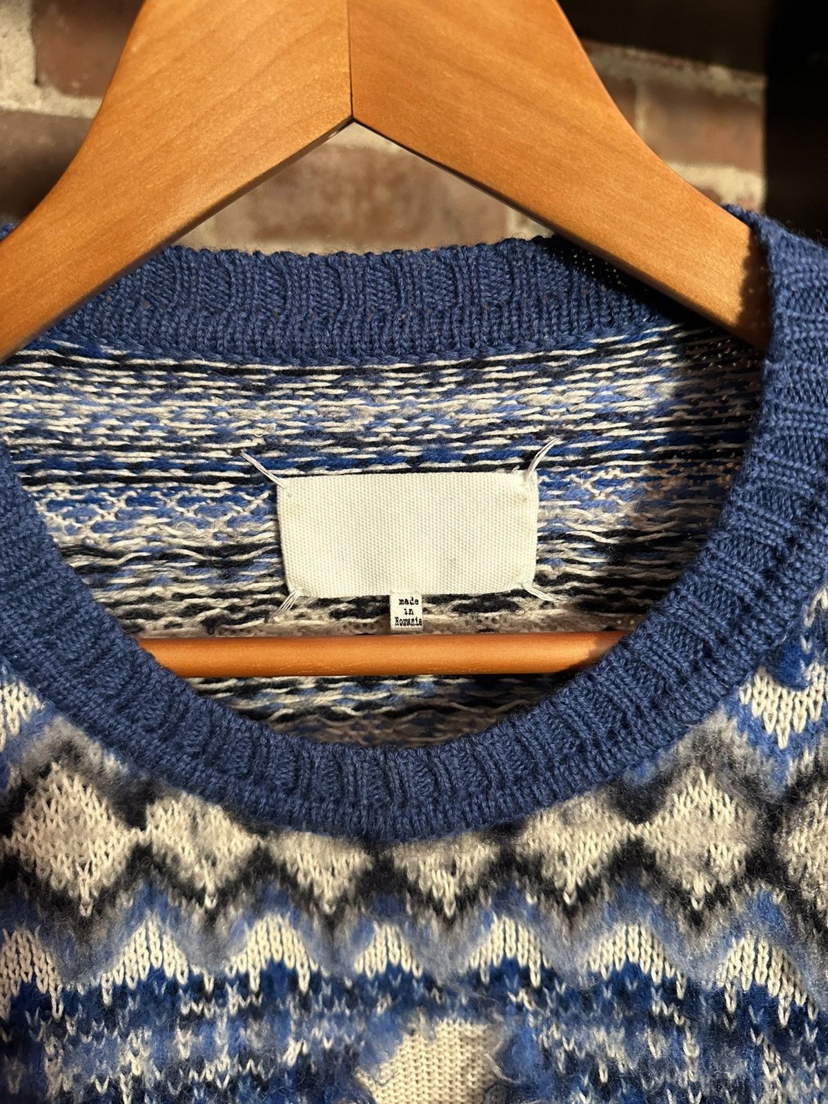 Maison Margiela FW/22 Fair Isle Wool distressed Sweater Size US L / EU 52-54 / 3 - 3 Thumbnail