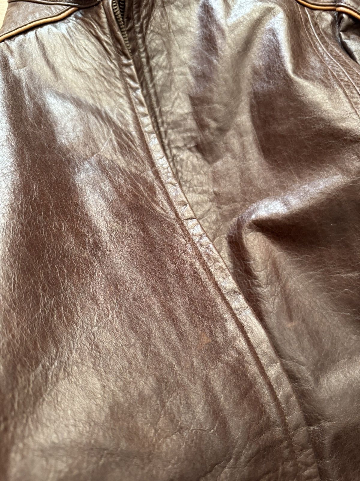Genuine Leather Vintage Gotti y2k Brown Genuine Leather Moro Racing Jacket Size US M / EU 48-50 / 2 - 9 Thumbnail