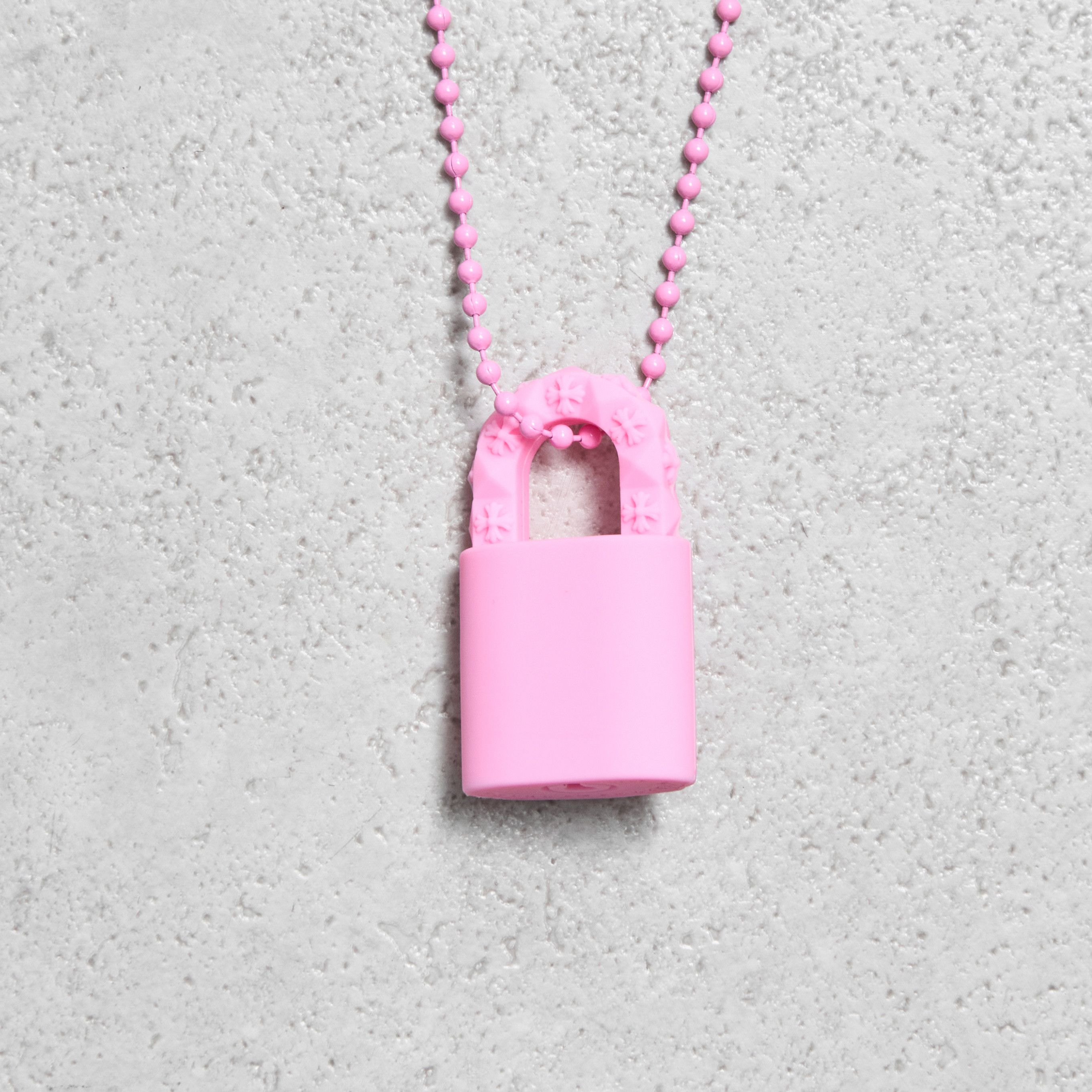 Chrome Hearts CHROME HEARTS Rubber Lock Necklace PINK Size ONE SIZE - 5 Thumbnail