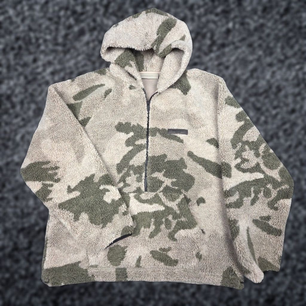 Fear of God Fear of God Essentials Polar Fleece Jacket Small Camouflage Lined Hooded Zip Mens Colorful Regular Fit Winter Fall Size US S / EU 44-46 / 1 - 1 Thumbnail