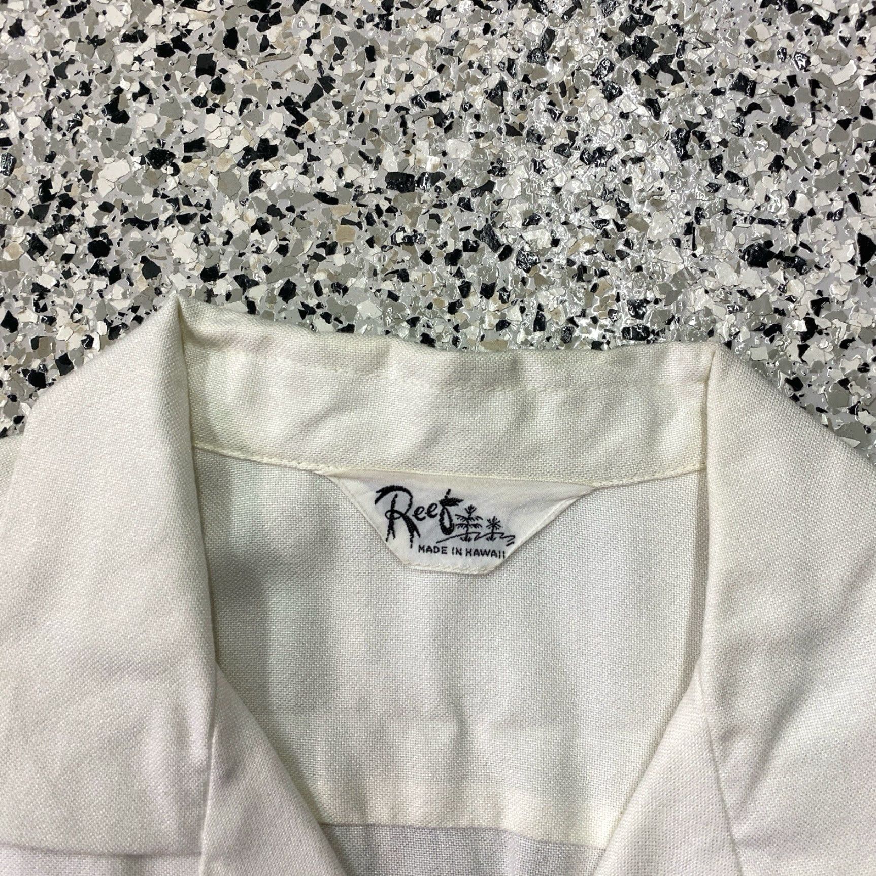 REEF VINTAGE Reef Hawaiian Shirt Men’s M-L White Short Sleeve Aloha 1960s Size US M / EU 48-50 / 2 - 2 Thumbnail