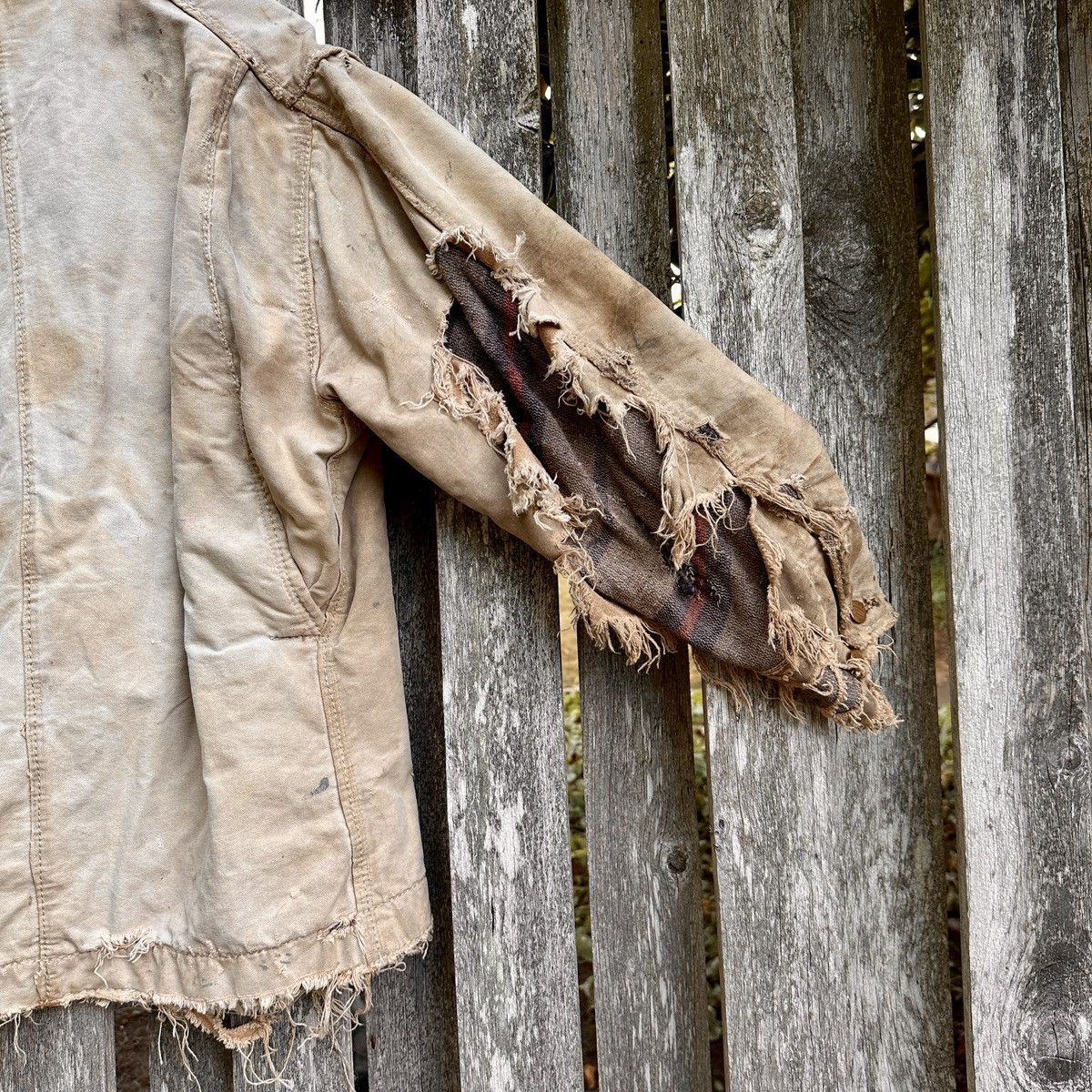 Carhartt × Vintage 70s Thrashed Carhartt miner Homeless Chore Coat Boro Crash Size US L / EU 52-54 / 3 - 13 Thumbnail