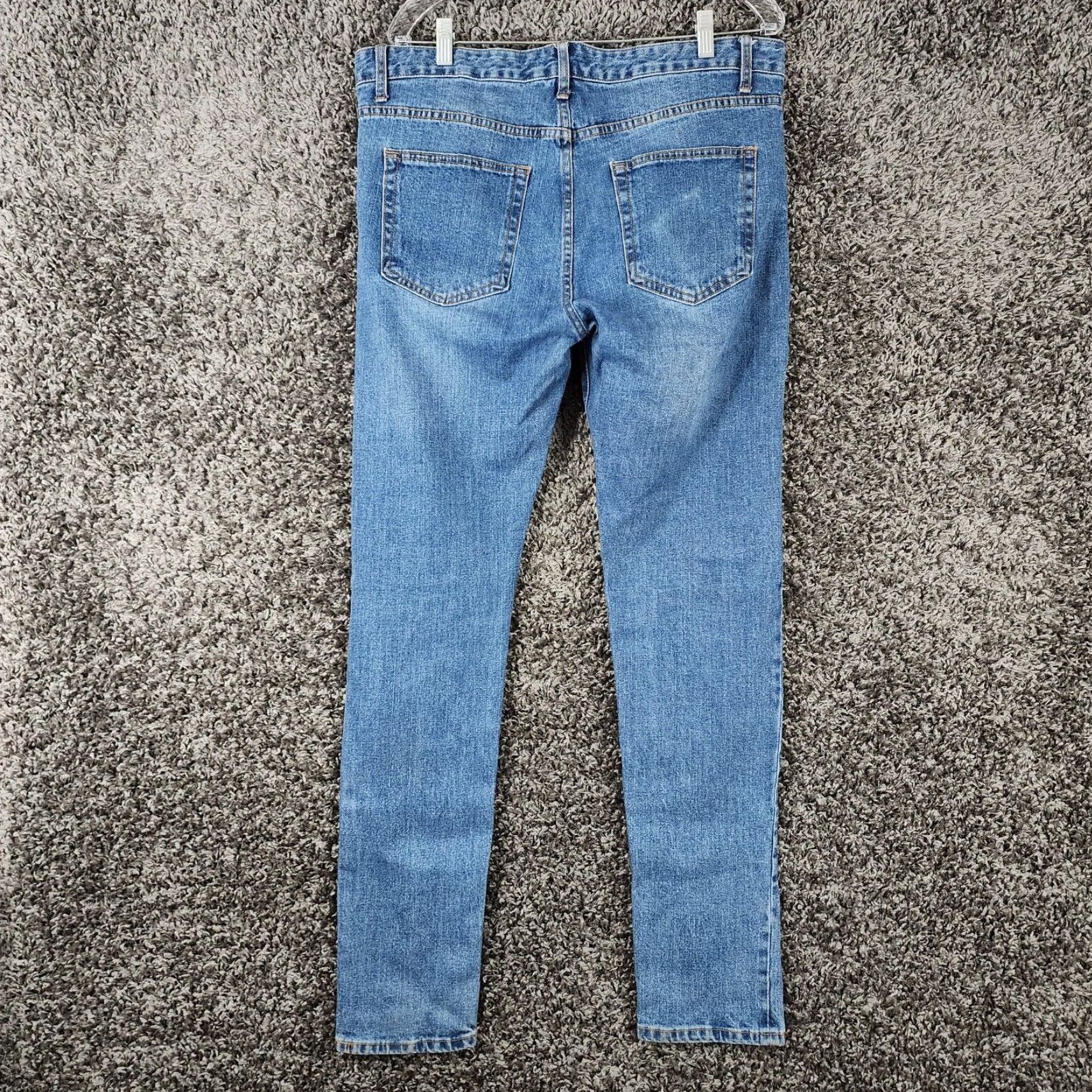 Fashion Nova Fashion Nova Mens Slim Fit Straight Leg Blue Jeans Size 36x33 Size US 36 / EU 52 - 6 Thumbnail