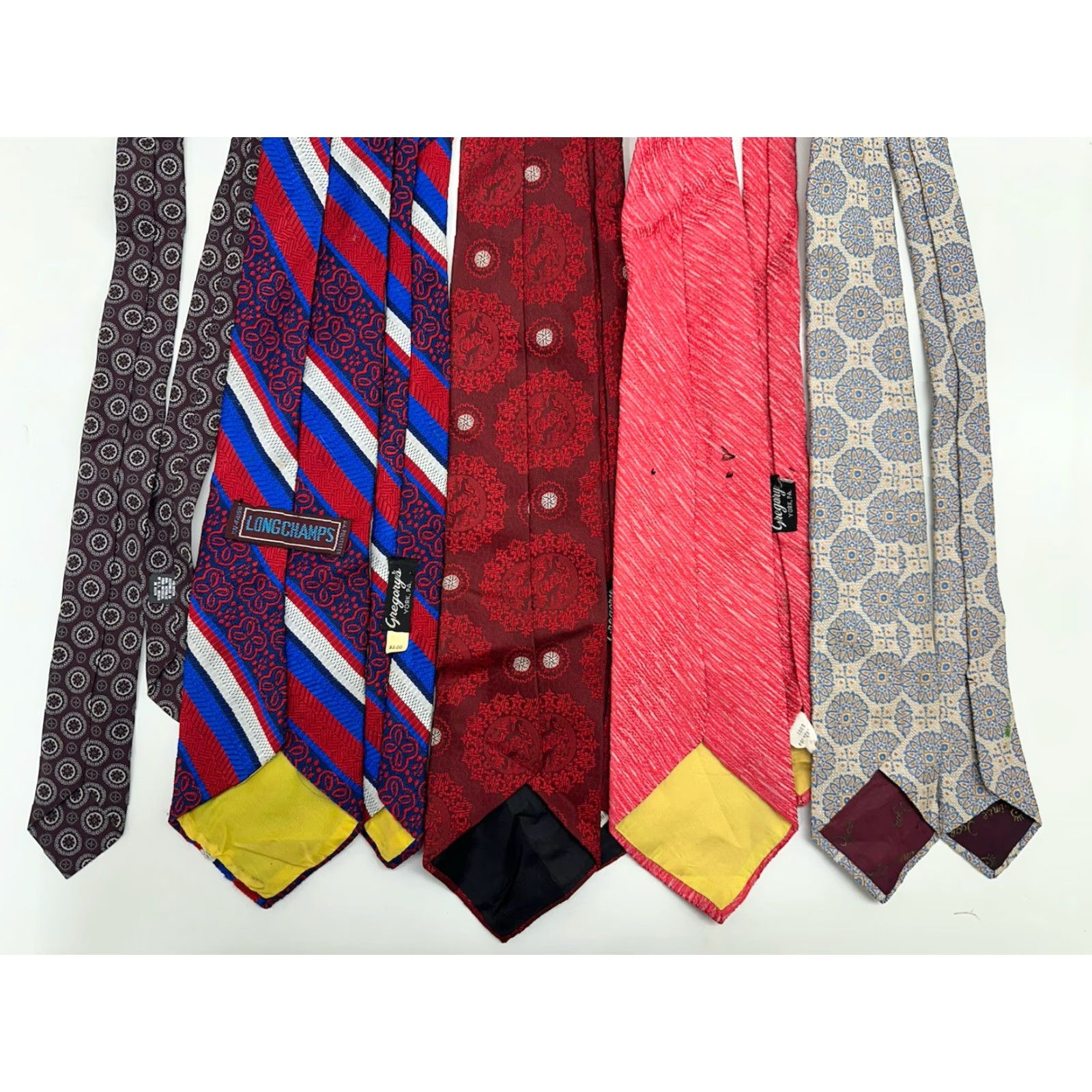 Vintage Mens Tie Set of 5 Lot Assorted Ties Size ONE SIZE - 3 Thumbnail