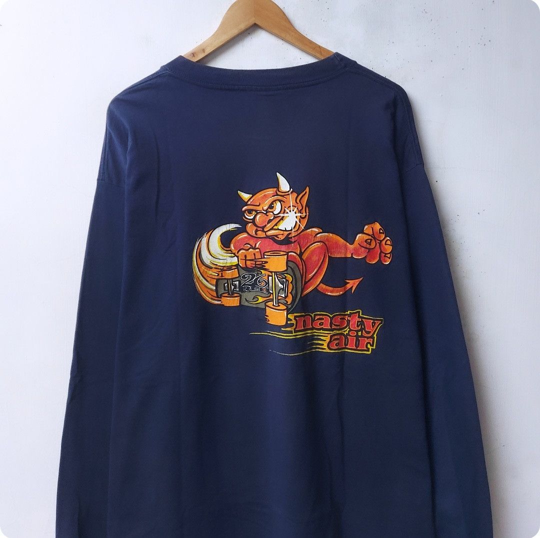 Vintage Vtg 90s RED Skateboards Long Sleeve Tshirt Size US L / EU 52-54 / 3 - 3 Thumbnail