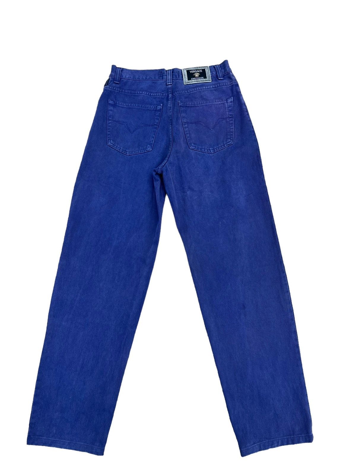 Versace Jeans Couture Vintage Versace Jeans Couture sun Faded Indigo Denim Baggy Size US 29 - 2 Thumbnail