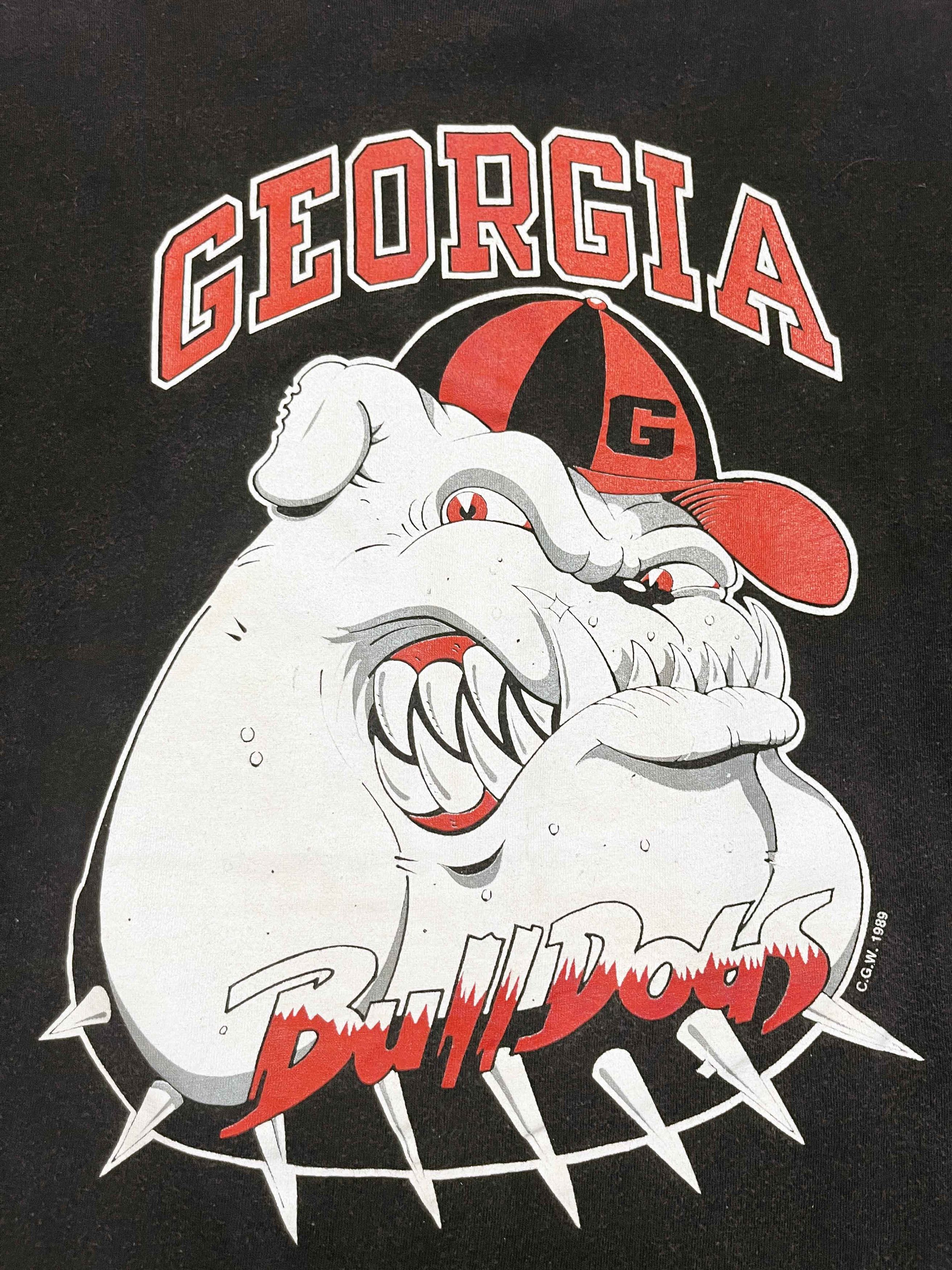 NCAA Vintage 1989 Georgia Bulldogs NCAA Football T-Shirt Size US L / EU 52-54 / 3 - 2 Thumbnail