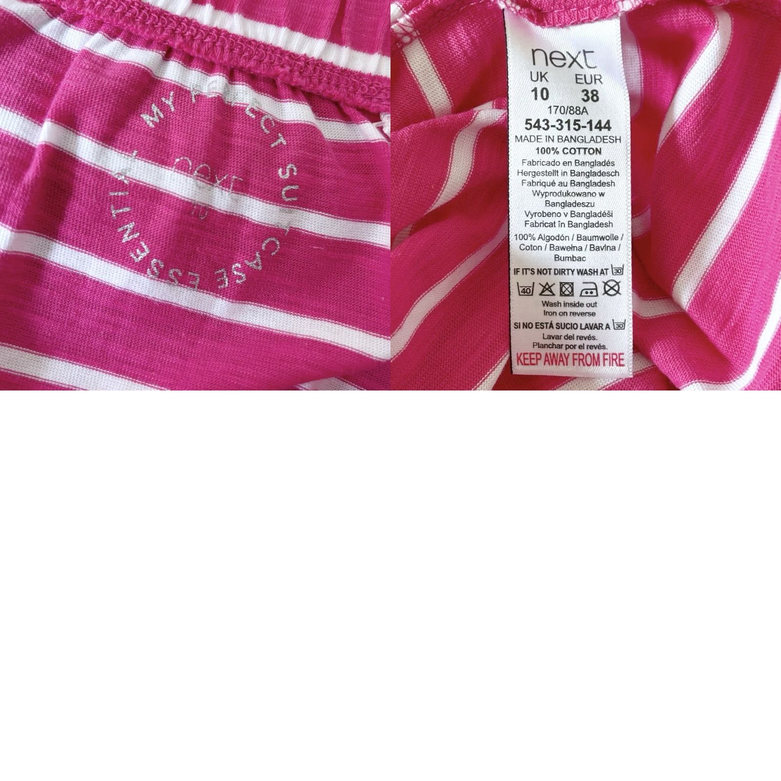 NEXT BNWT Next Pink Striped Bandaged Maxi Dress UK 10, New Tags, Stylish Summer Size L / US 10 / IT 46 - 8 Thumbnail