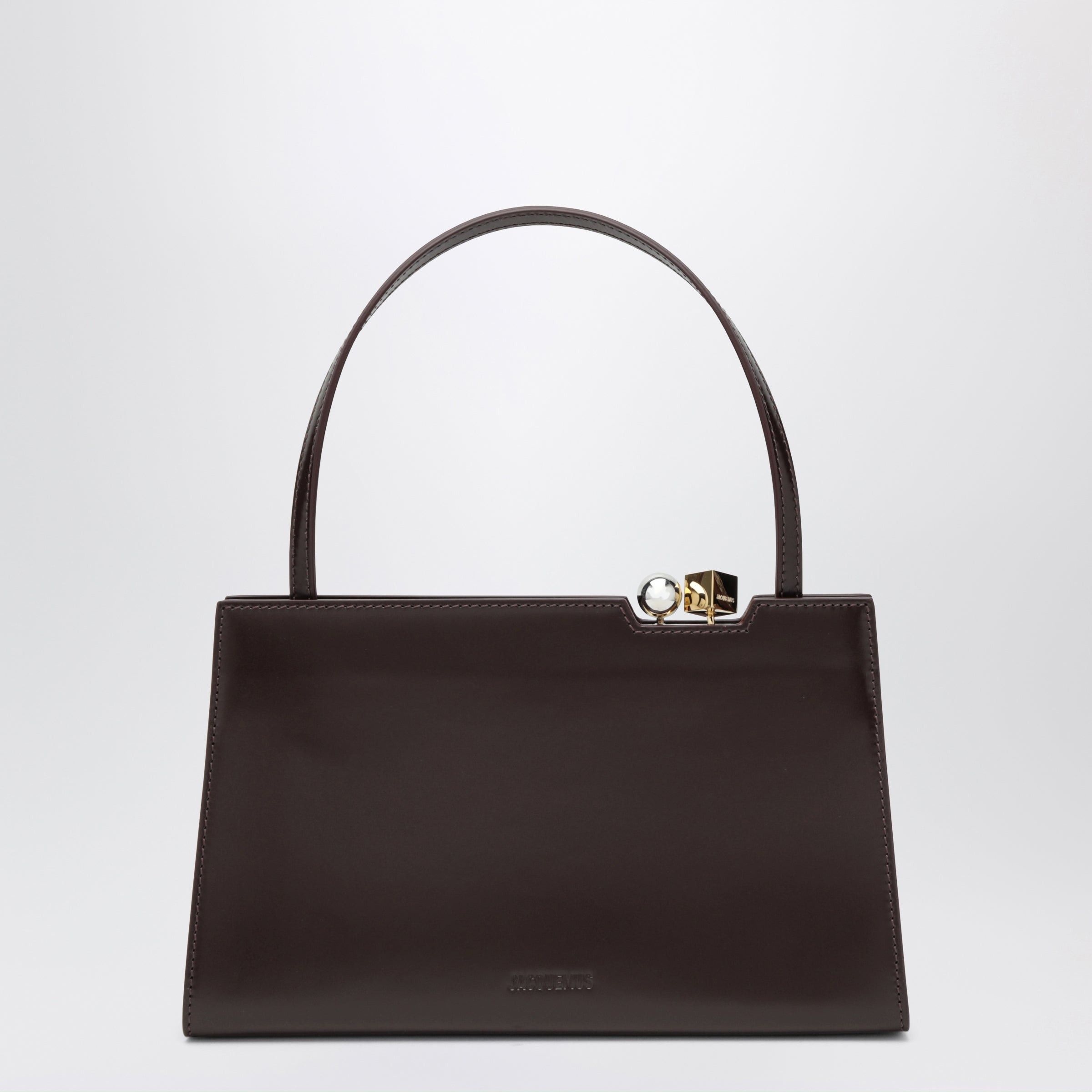 Jacquemus Salone Crossbody Bag In Dark Burgundy Leather, Women's