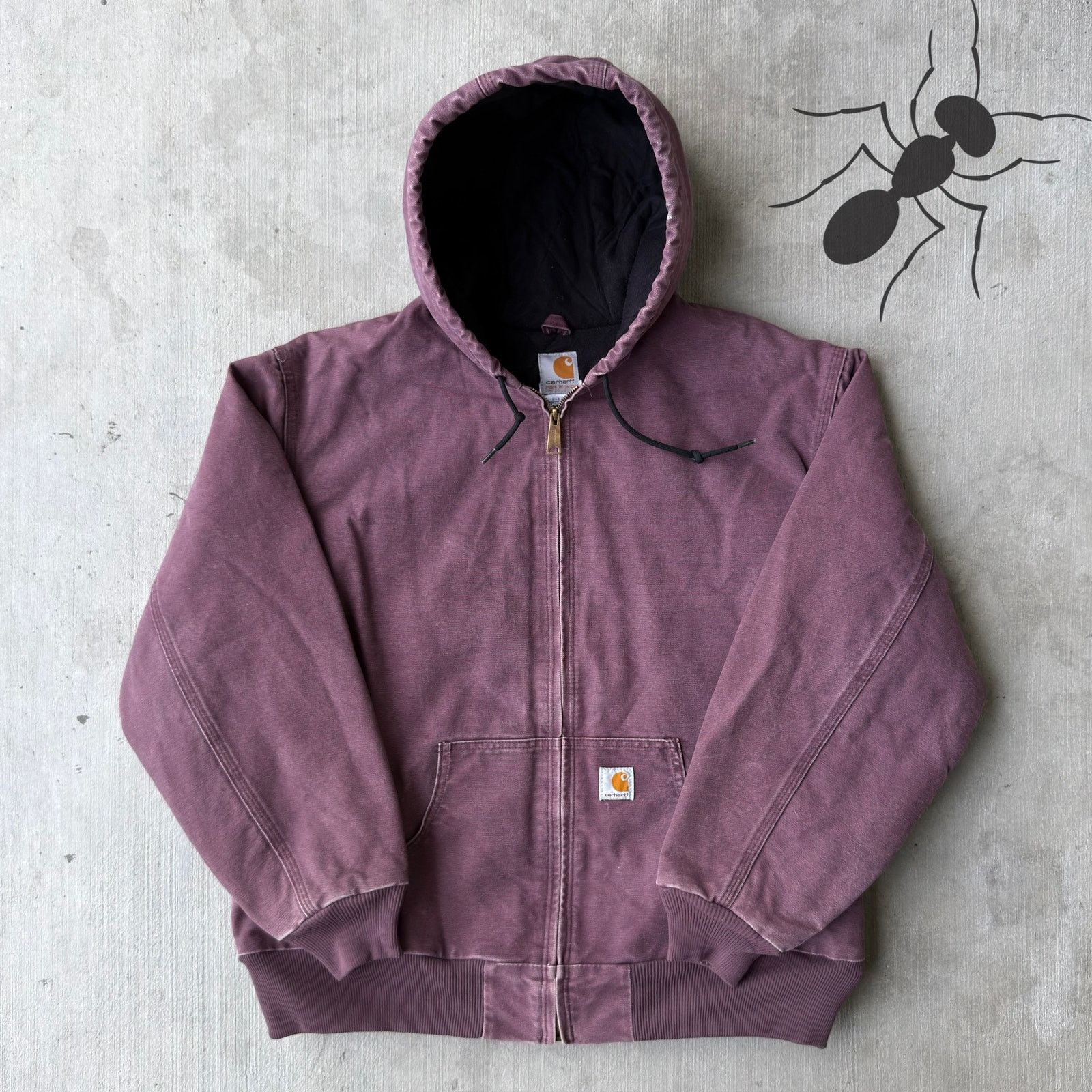 Carhartt × Vintage Carhartt WOMENS J130 DPM purple hooded work wear jacket Size US XL / EU 56 / 4 - 1 Thumbnail