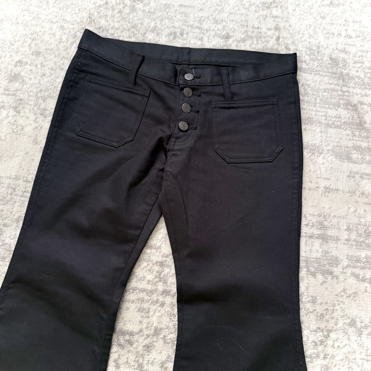If Six Was Nine Early 2000's DeeDee Japanese Button Fly Bell Bottom Denim Size US 32 / EU 48 - 2 Thumbnail