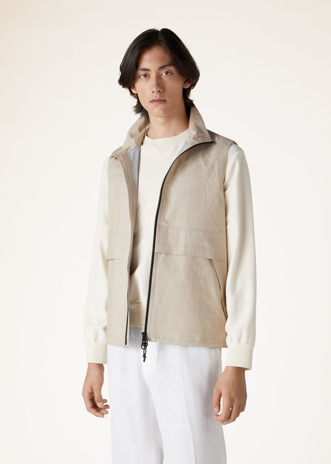 Loro Piana o1w1db10125 FAO0326 Miki Vest in Beige Size US M / EU 48-50 / 2 - 4 Thumbnail