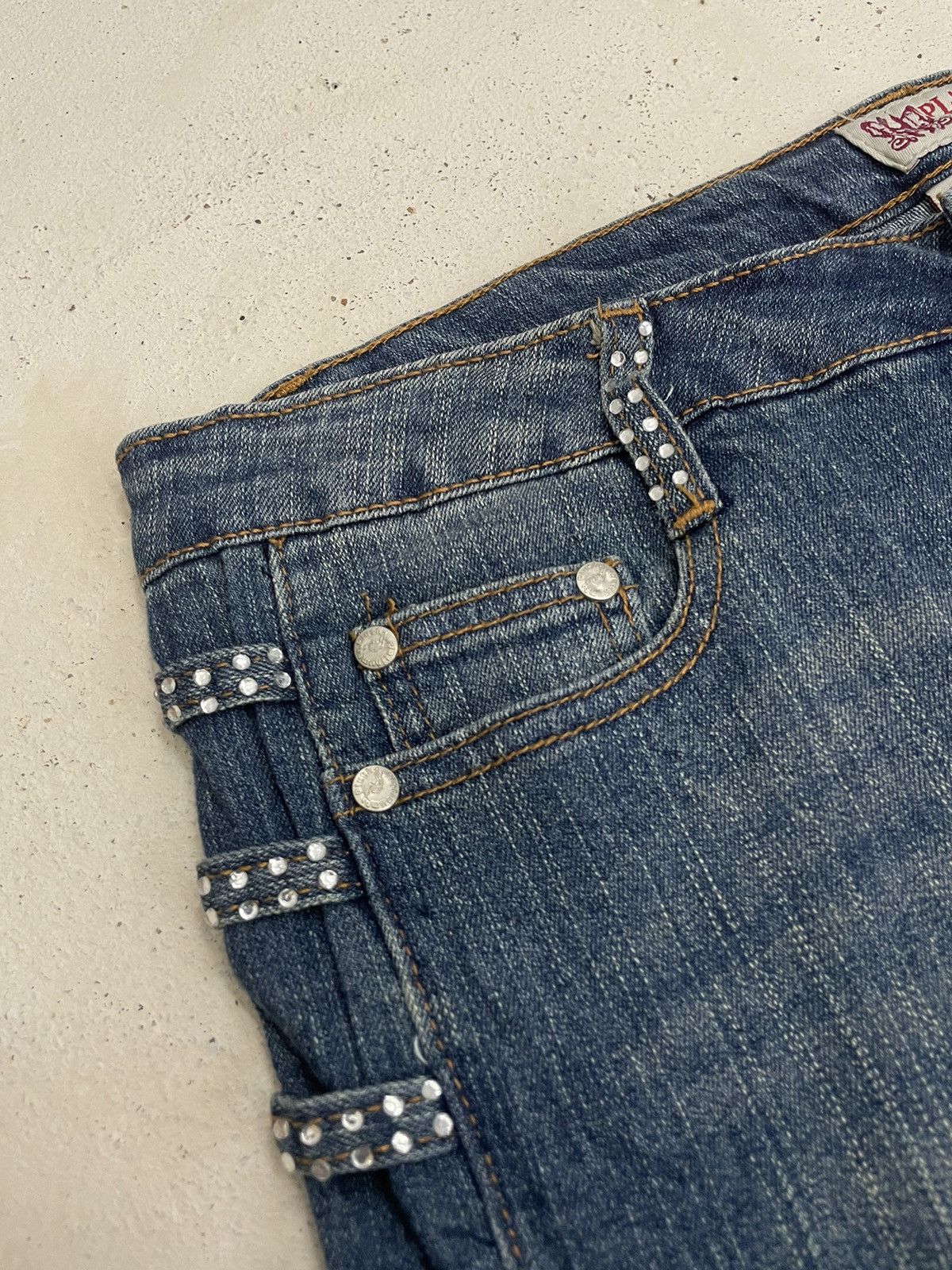 Designer × Hysteric Glamour × Japanese Brand Platinum Plush Japanese Designer Style Flare Denim Size 31" - 6 Thumbnail