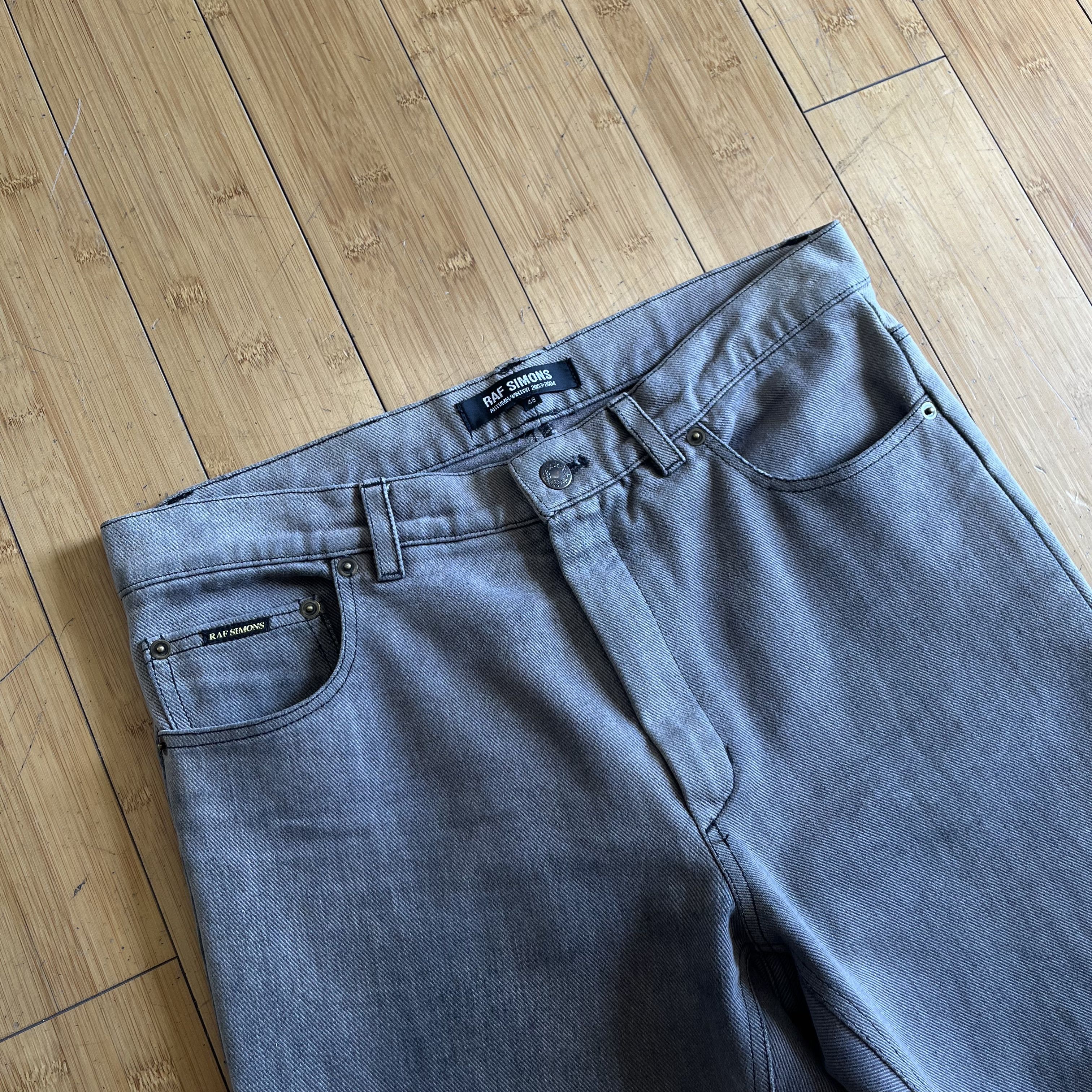 Raf Simons Raf Simons AW 03'-04' Grey Wash Denim Jeans Size US 32 / EU 48 - 2 Thumbnail