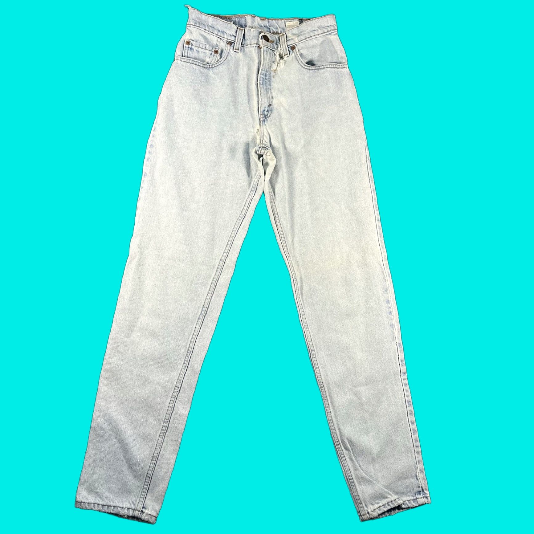 VINTAGE Levi's 550 Jeans 26x31 Light Wash Distressed 90s USA Mens