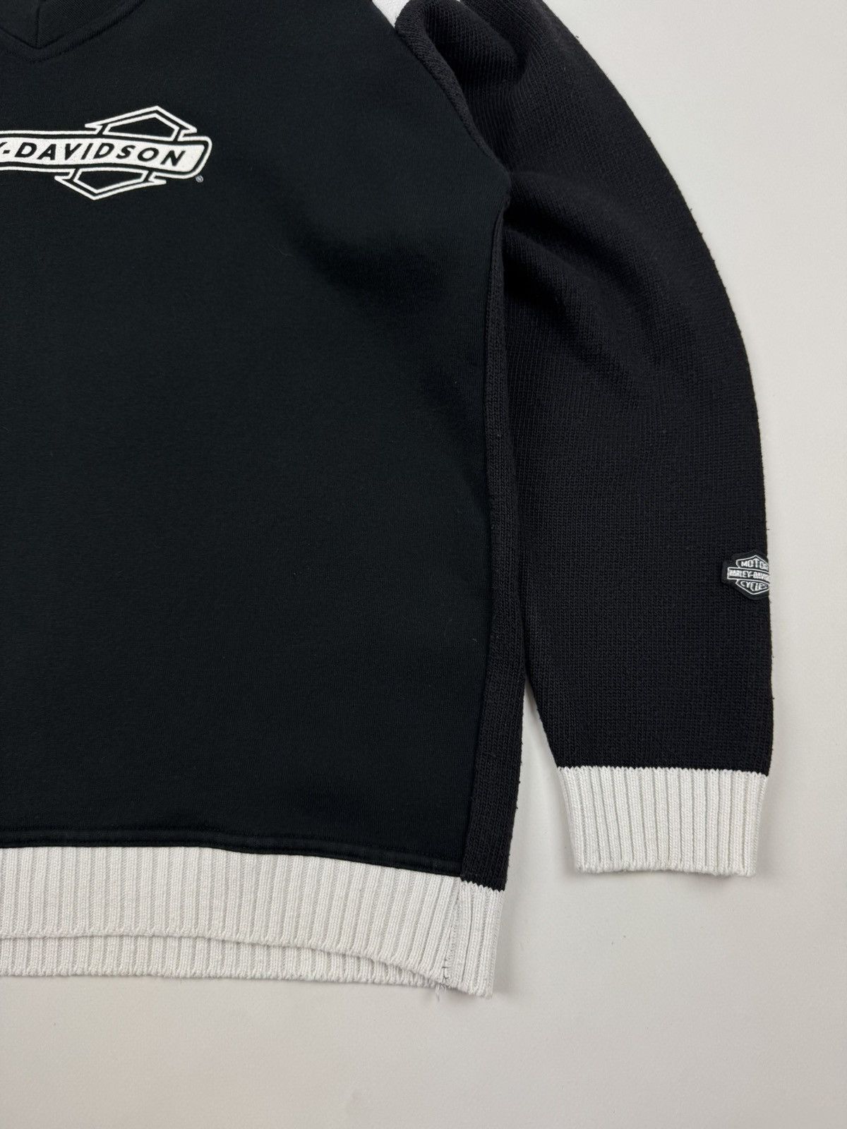 Harley Davidson × Vintage Y2K Vintage Harley Davidson V-Neck Mix Sweatshirt Size US S / EU 44-46 / 1 - 4 Thumbnail