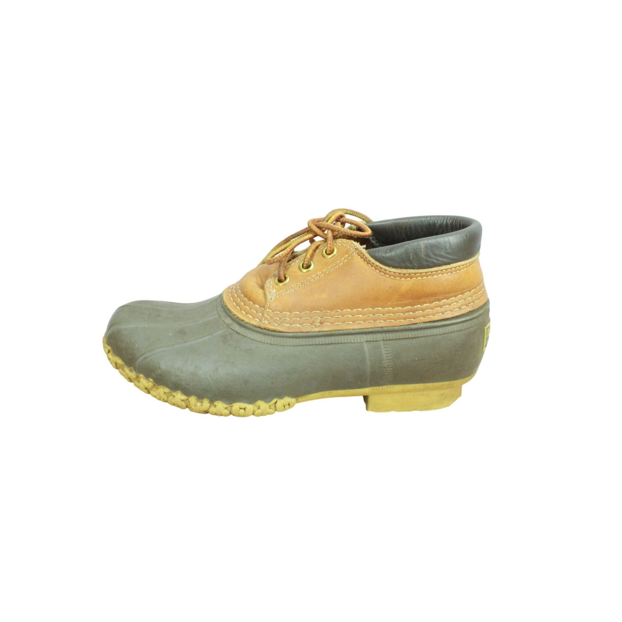 Leather LL Bean Women's Leather Unlined Gumshoes Ankle Duck Boots Size US 7 / IT 37 - 1 Thumbnail