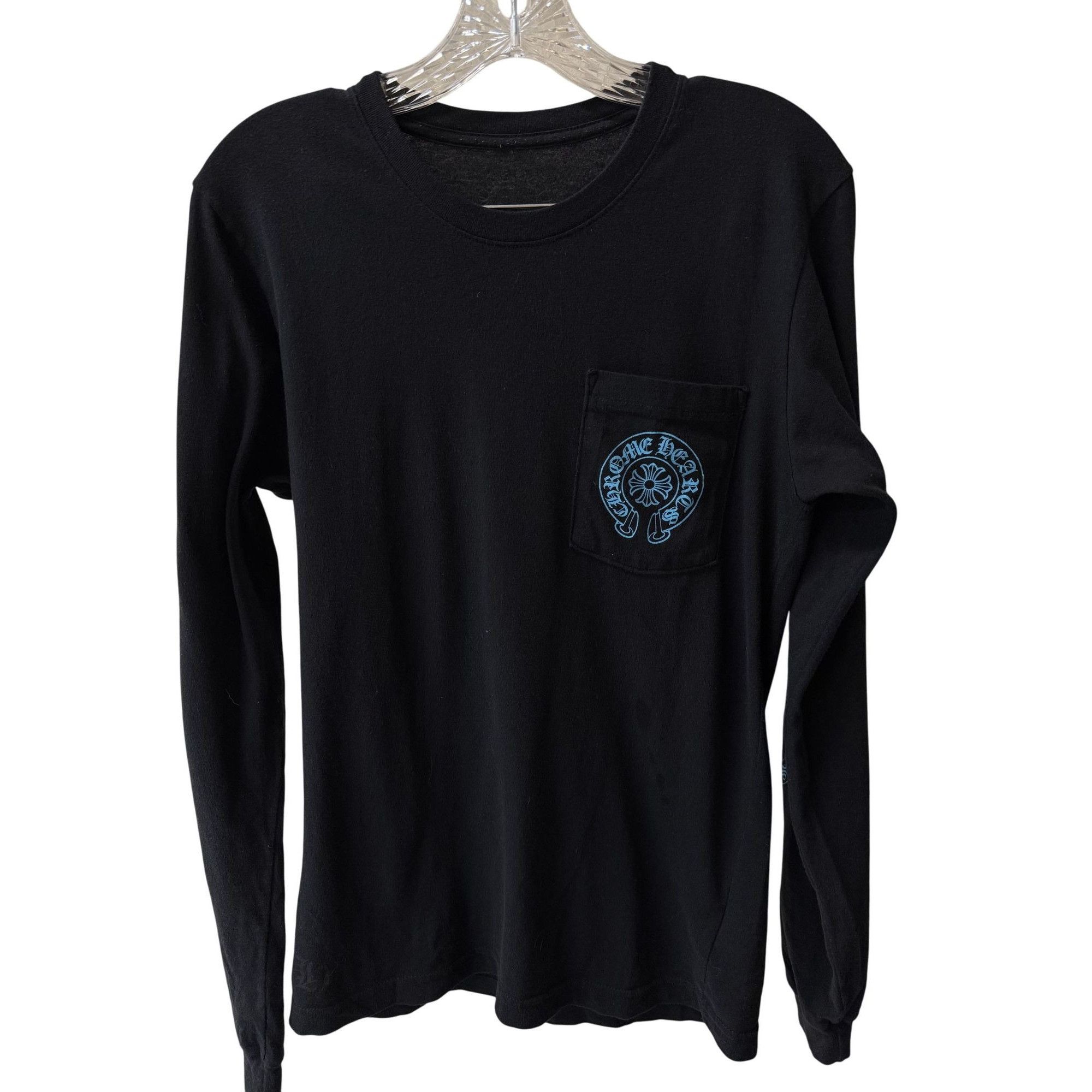 Chrome Hearts Chrome Hearts Long Sleeve Black Shirt W/ Blue Cross Graphics Size US S / EU 44-46 / 1 - 3 Thumbnail