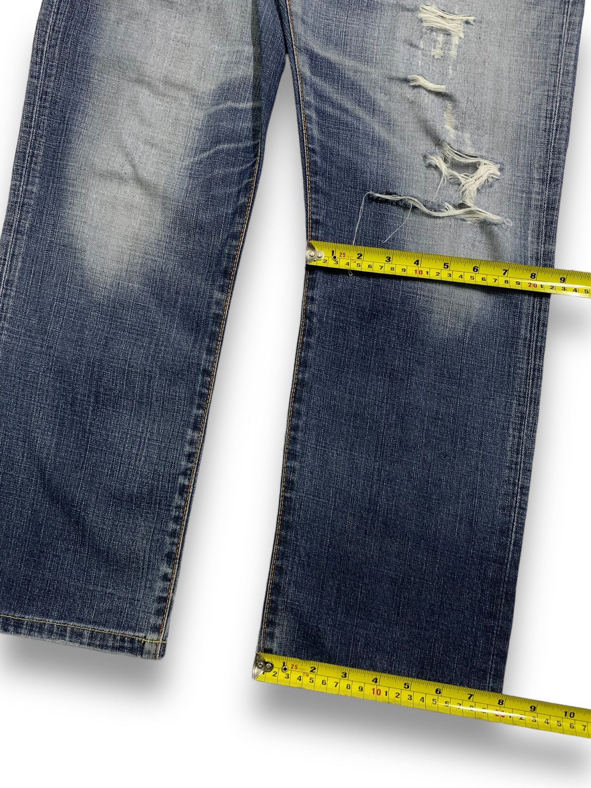 Edwin Vintage Edwin Blue Trip Relaxed Fit Distressed Grunge Jeans Size US 34 / EU 50 - 16 Thumbnail