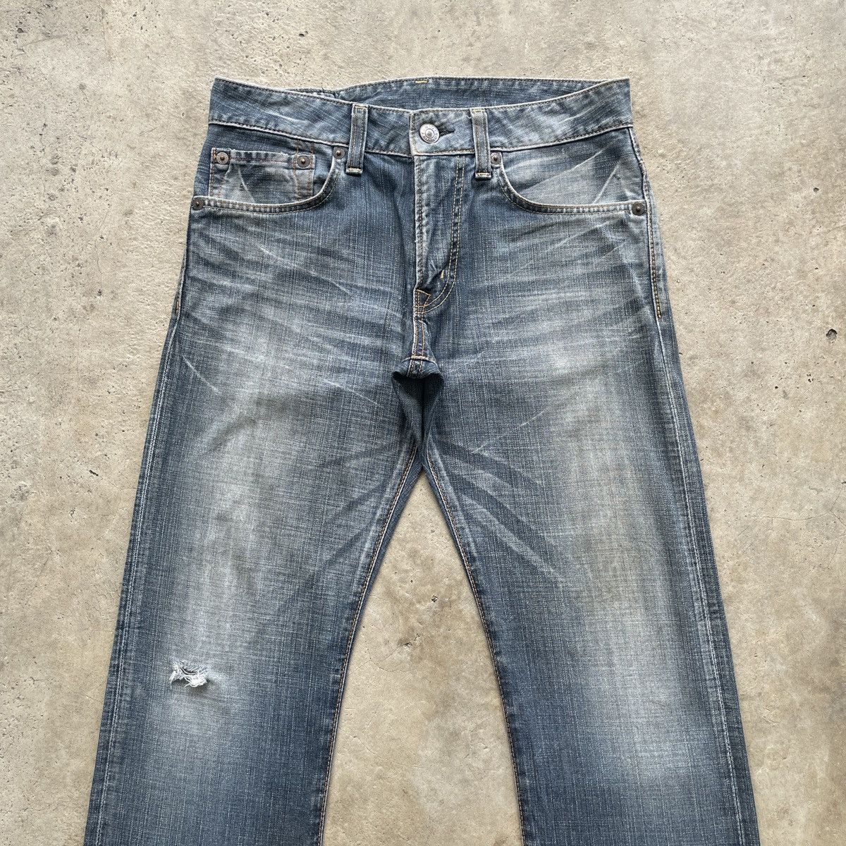 Edwin Vintage Edwin 503 Faded Denim Distressed Jeans Pants W32 Size US 32 / EU 48 - 4 Thumbnail