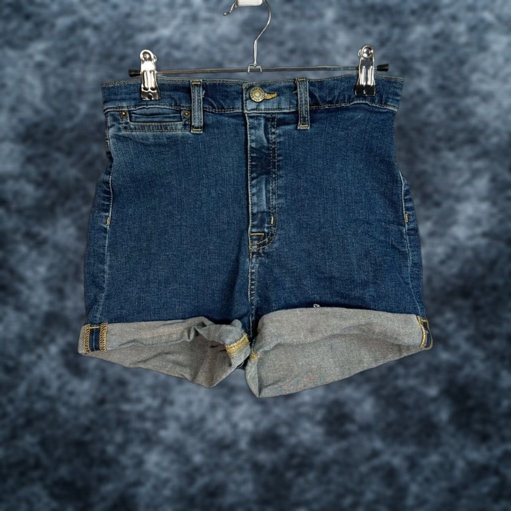 Bdg VINTAGE BDG Womens Denim Shorts High-Rise 27 Dark Wash Casual Summer Hot Pants Women Size 27" / US 4 / IT 40 - 1 Thumbnail