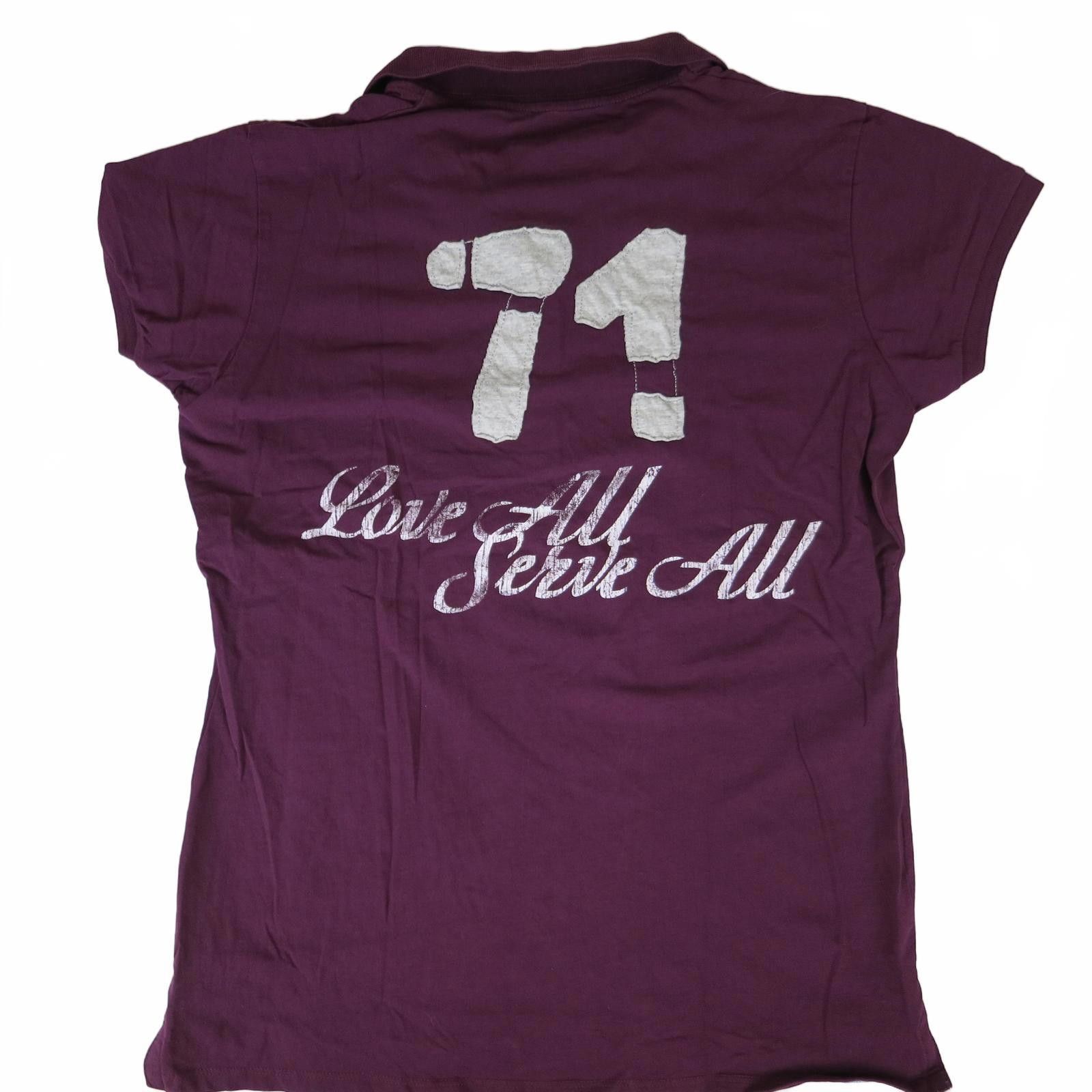 Hard Rock Cafe Women's Large Hard Rock Cafe Florence Burgundy Purple Polo Size L / US 10 / IT 46 - 4 Thumbnail