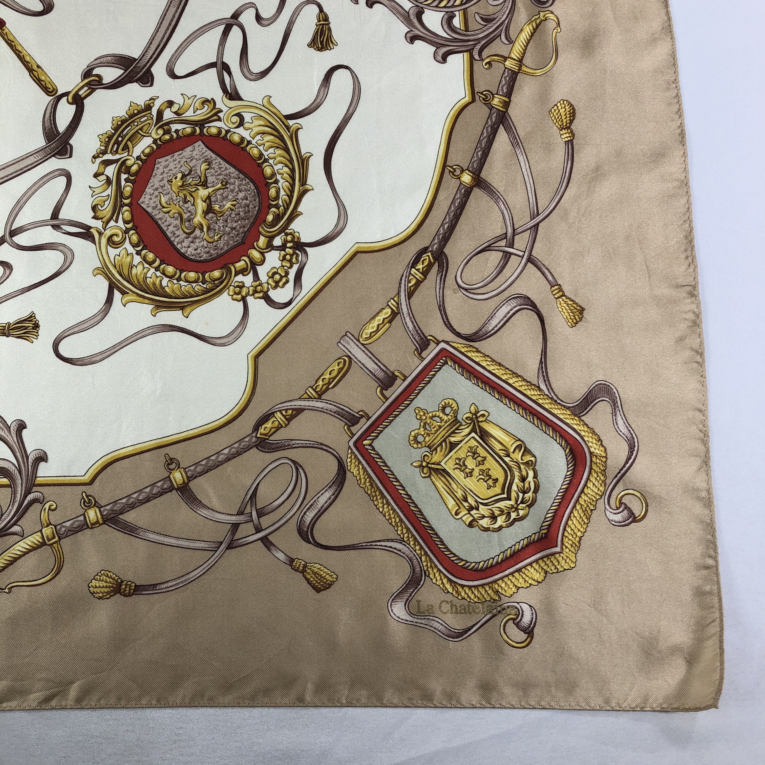 Vintage Vintage La Chantelaine Silk Scarf Size ONE SIZE - 4 Thumbnail